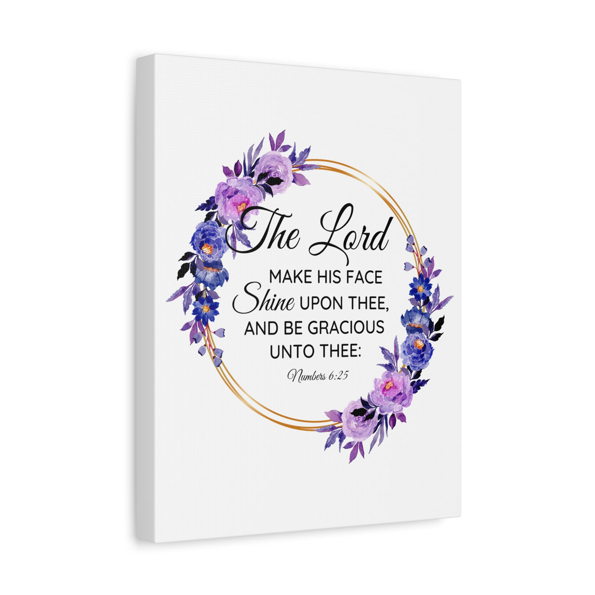 Scripture Walls Numbers 6:25 Shine Upon Thee Bible Verse Canvas Christian Wall Art Ready to Hang Unframed-Express Your Love Gifts