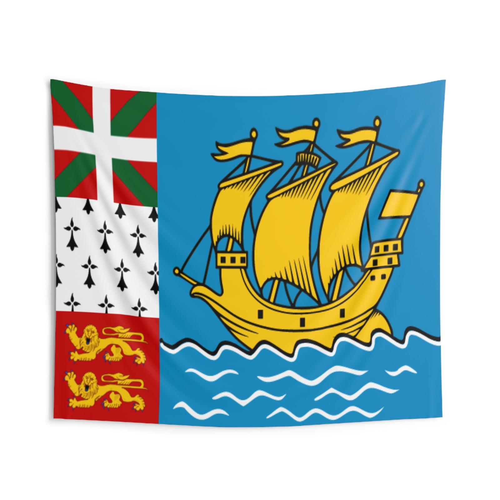 Saint Pierre and Miquelon Country Flag Wall Hanging Tapestry-Express Your Love Gifts