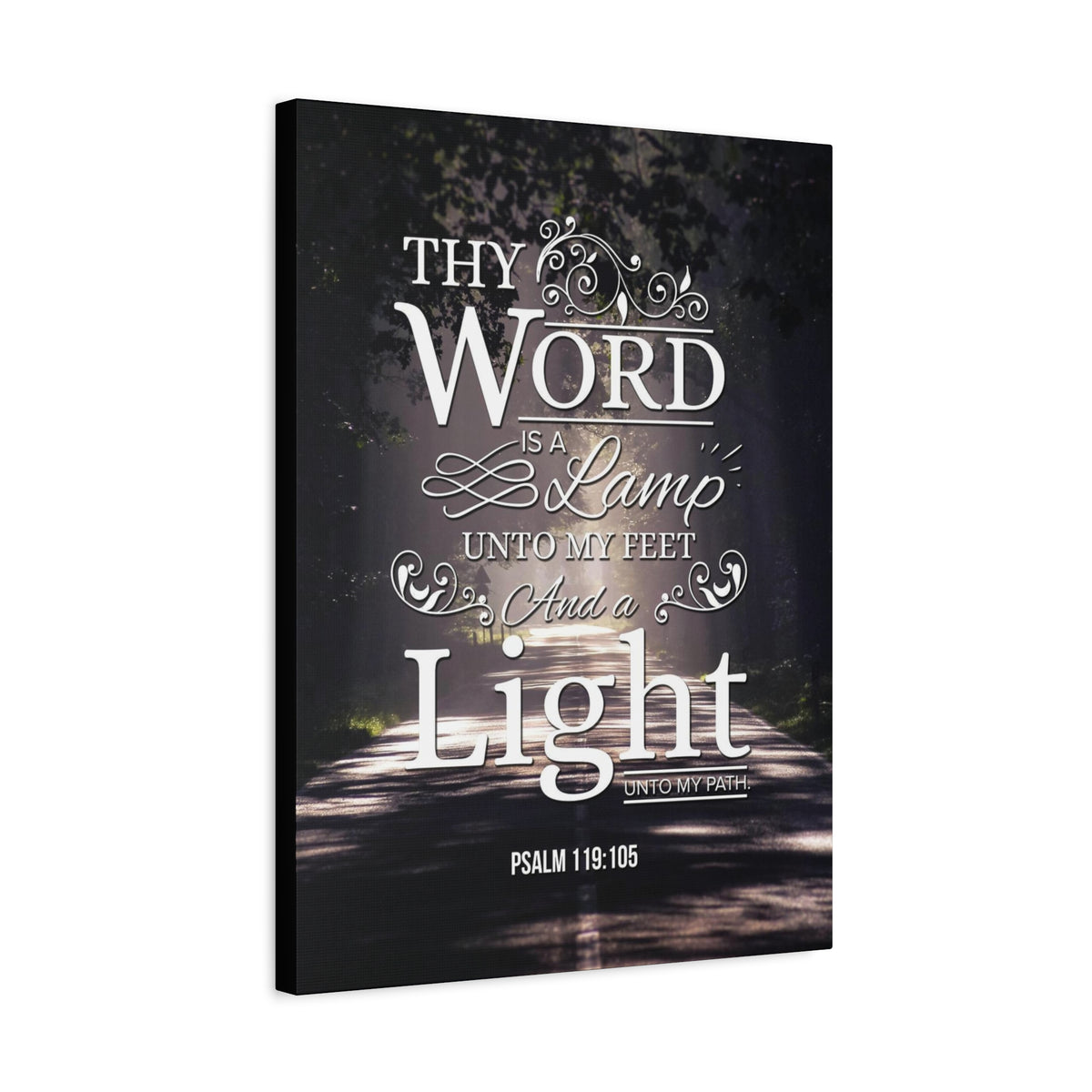 Bible Verse Canvas Thy Word is a Lamp Unto my Feet Psalm 119:105 Bible Verse Wall Art Scripture Art Faith Artwork Christian Home Decor-Express Your Love Gifts