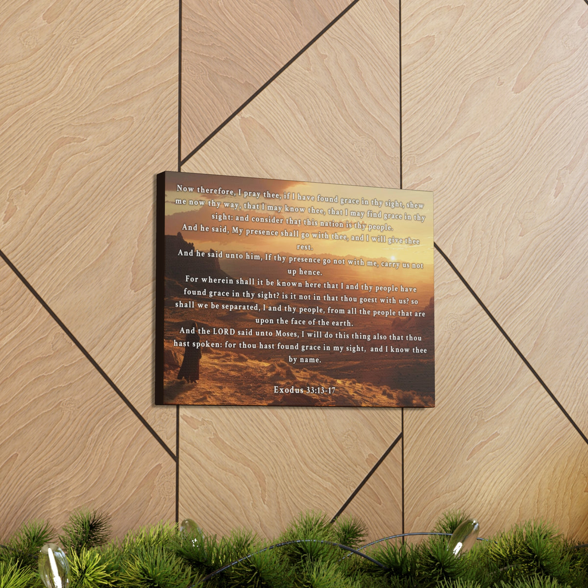 Scripture Walls Exodus 33:13-17 KJV Bible Verse Canvas Christian Wall Art Ready to Hang Unframed-Express Your Love Gifts