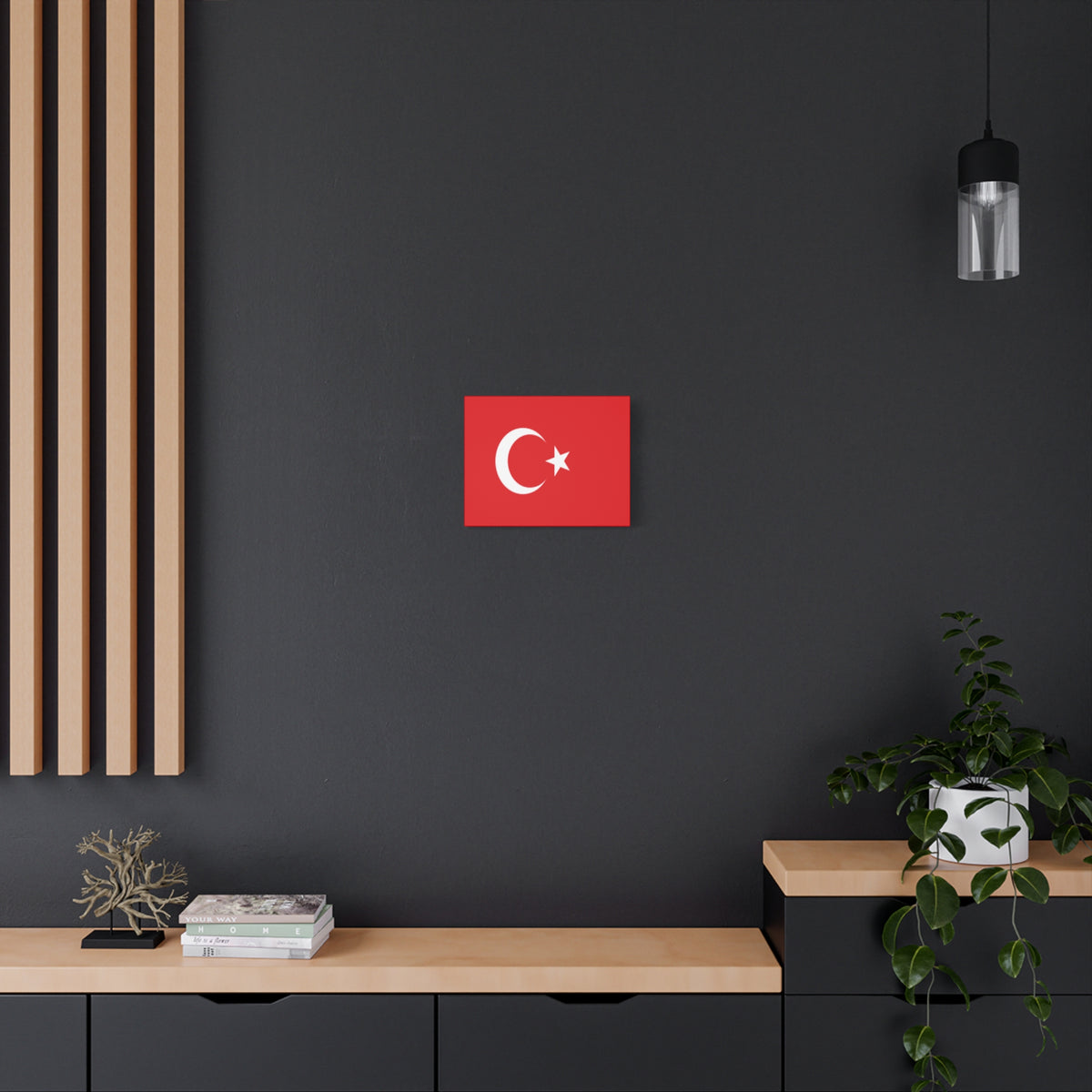 Turkey Country Flag Canvas Vibrant Wall Art Unframed Home Decor-Express Your Love Gifts