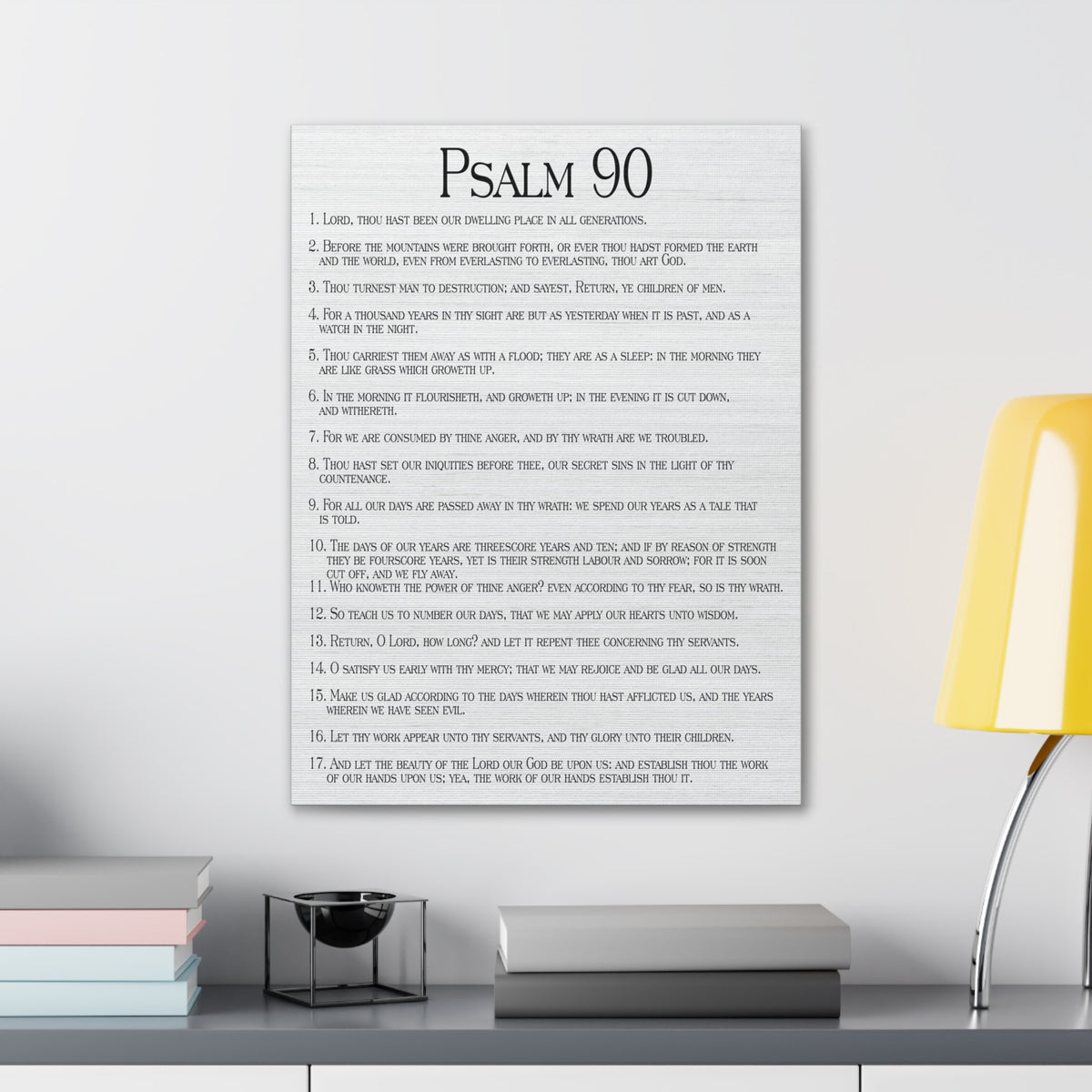 Scripture Walls How Time Flies Fast Psalm 90:13 Christian Wall Art Print Ready to Hang-Express Your Love Gifts
