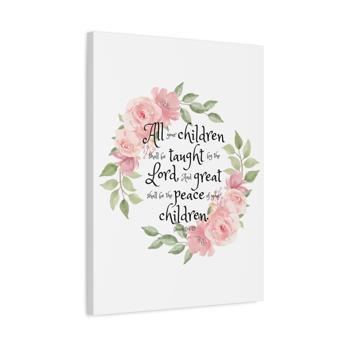 Scripture Walls Isaiah 54:13 All Your Children Bible Verse Canvas Christian Wall Art Ready to Hang Unframed-Express Your Love Gifts