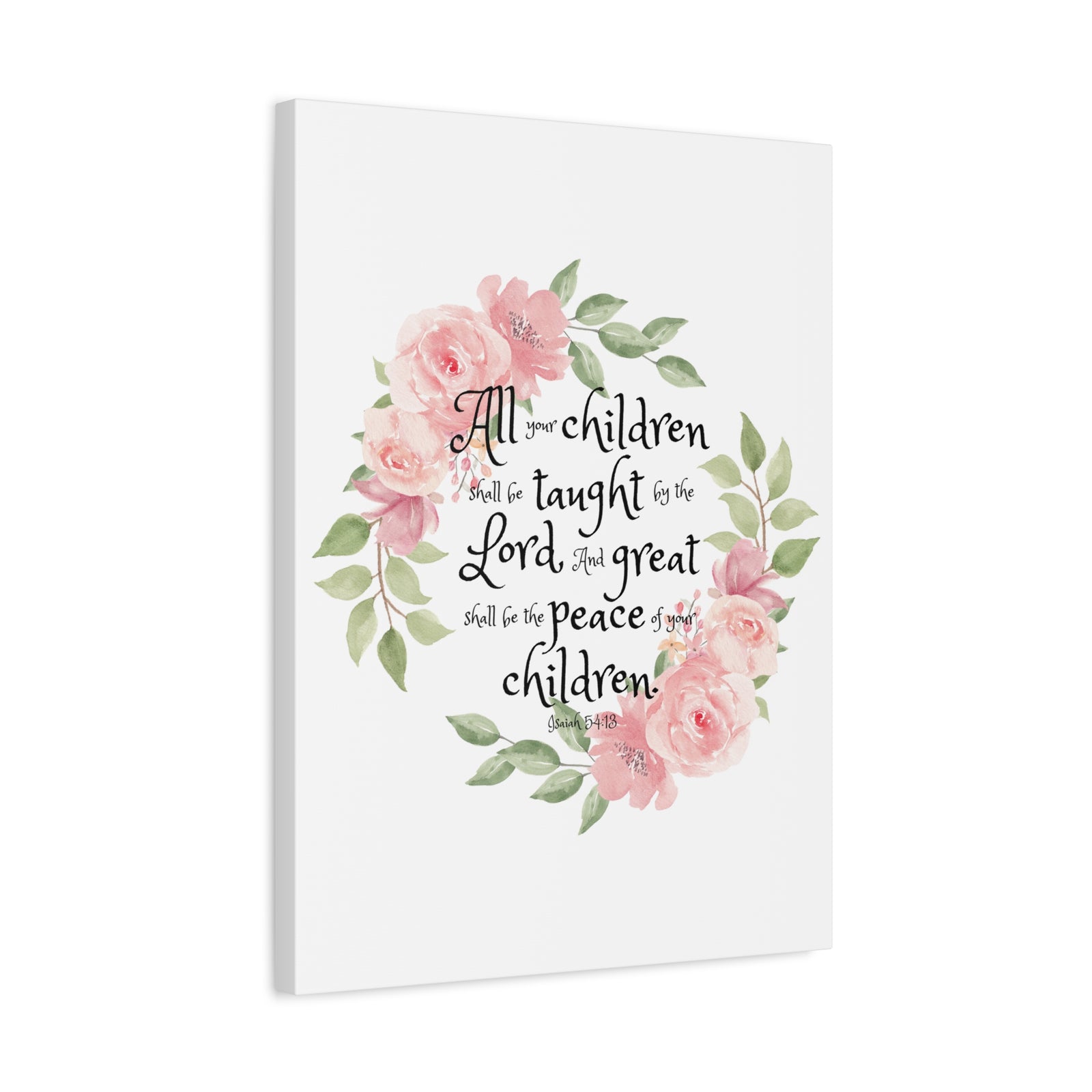 Scripture Walls Isaiah 54:13 All Your Children Bible Verse Canvas Christian Wall Art Ready to Hang Unframed-Express Your Love Gifts