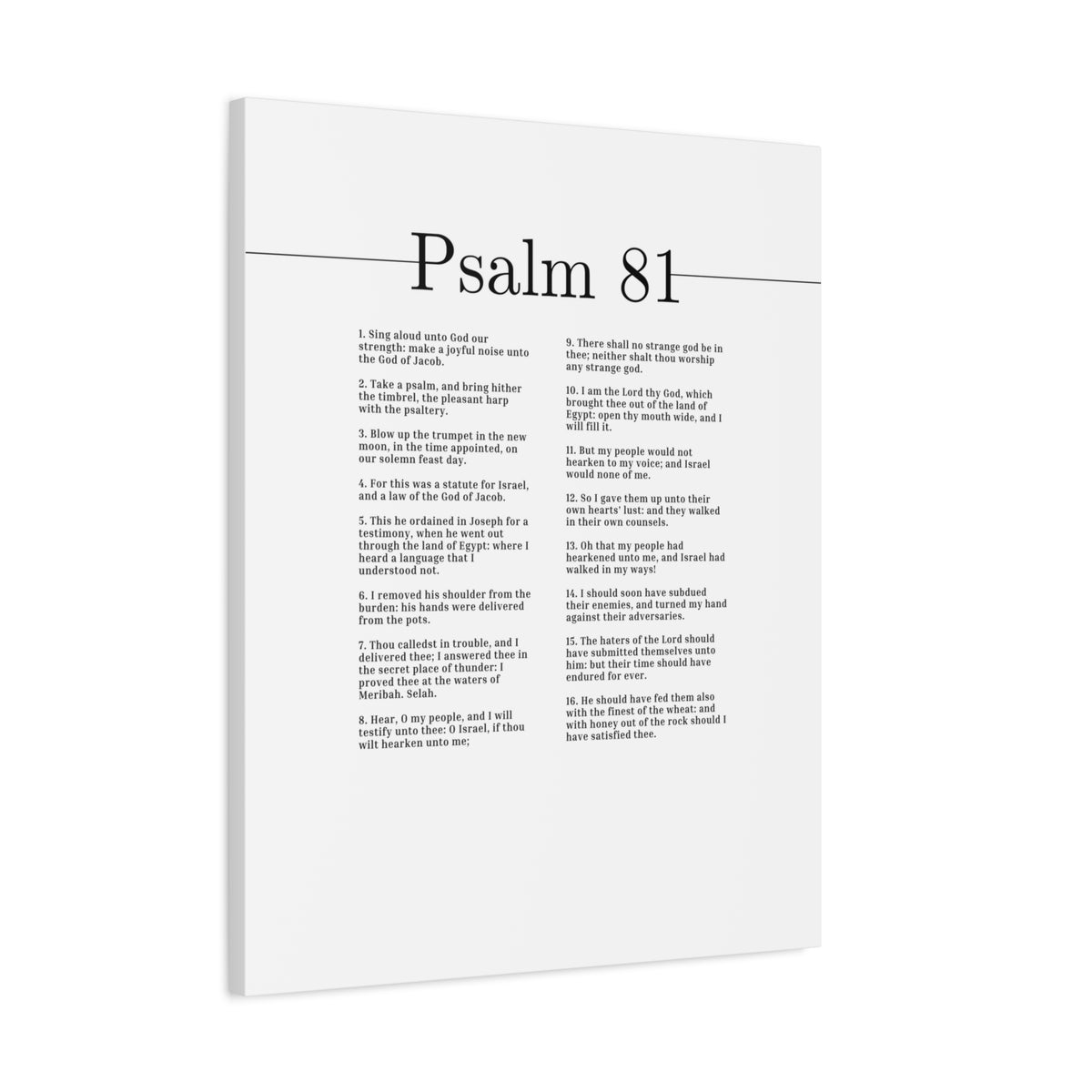Scripture Canvas I Am The Lord Thy God Psalm 81 Christian Wall Art Bible Verse Print Ready to Hang-Express Your Love Gifts