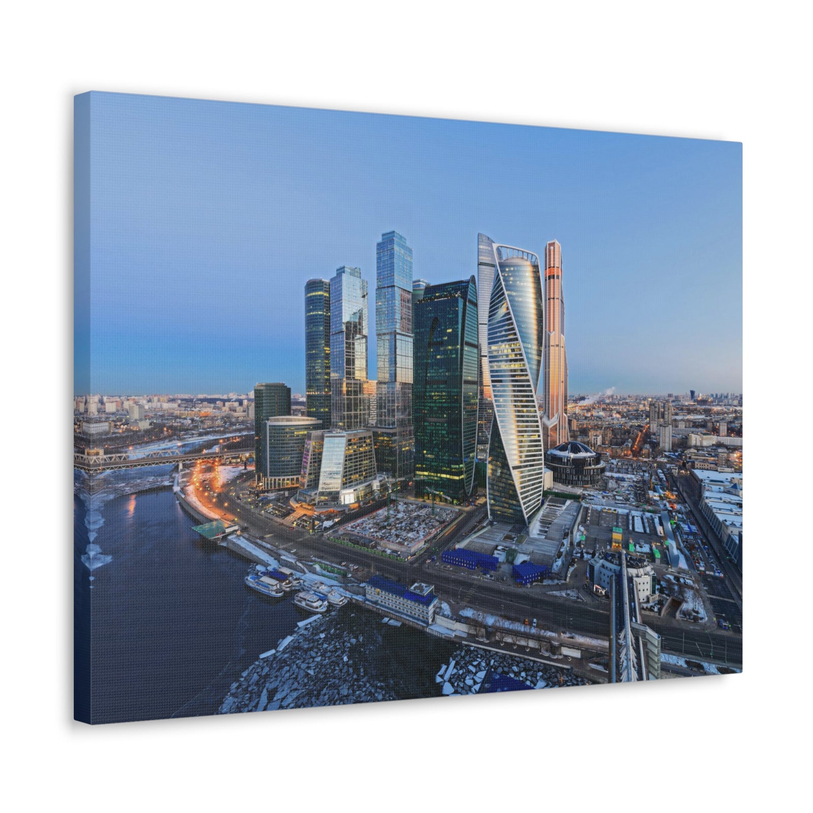 Moscow Daytime Skyline Canvas Artwork High-Quality Breathtaking Stunning Cityscape for Home Decor Ready to Hang-Express Your Love Gifts