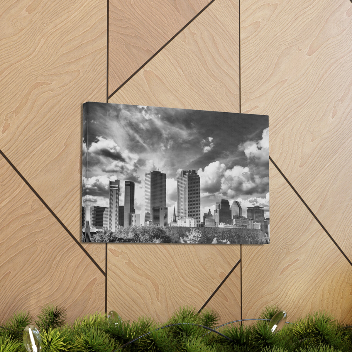 New Orleans Black And White Skyline Canvas Artwork High-Quality Breathtaking Stunning Cityscape for Home Decor Ready to Hang-Express Your Love Gifts