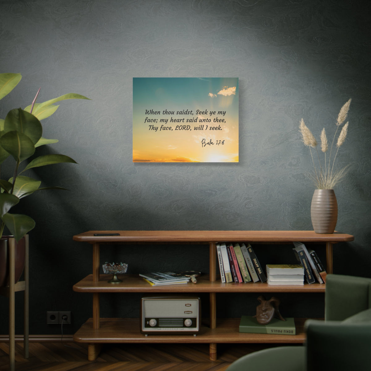 Scripture Walls Seek Psalms 27:8 Bible Verse Canvas Christian Wall Art Ready to Hang-Express Your Love Gifts