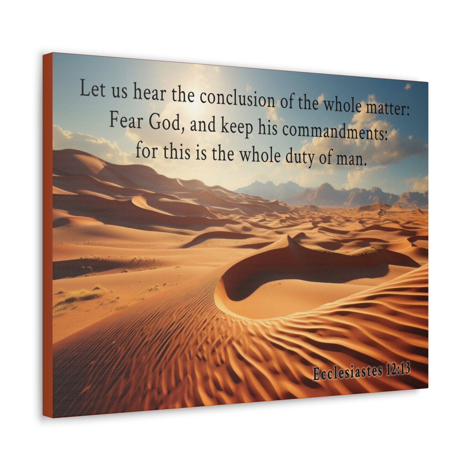 Scripture Walls Ecclesiastes 12:13 Desert Bible Verse Canvas Christian Wall Art Ready to Hang Unframed-Express Your Love Gifts