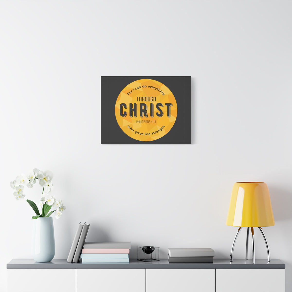 Scripture Canvas For I Can Do Everything Philippians 4:13 Christian Wall Art Bible Verse Print Ready To Hang-Express Your Love Gifts