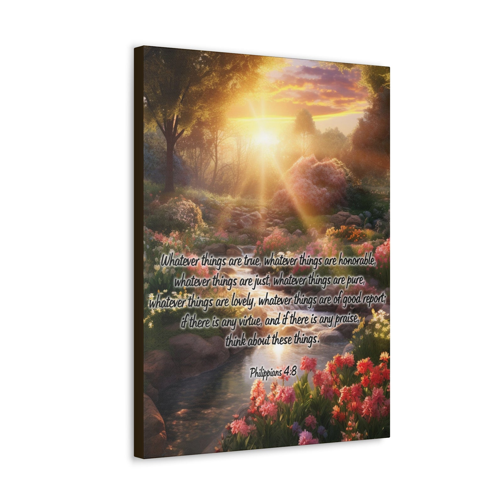 Scripture Walls Whatever Things Philippians 4:8 Christian Wall Art Print Ready to Hang Unframed-Express Your Love Gifts