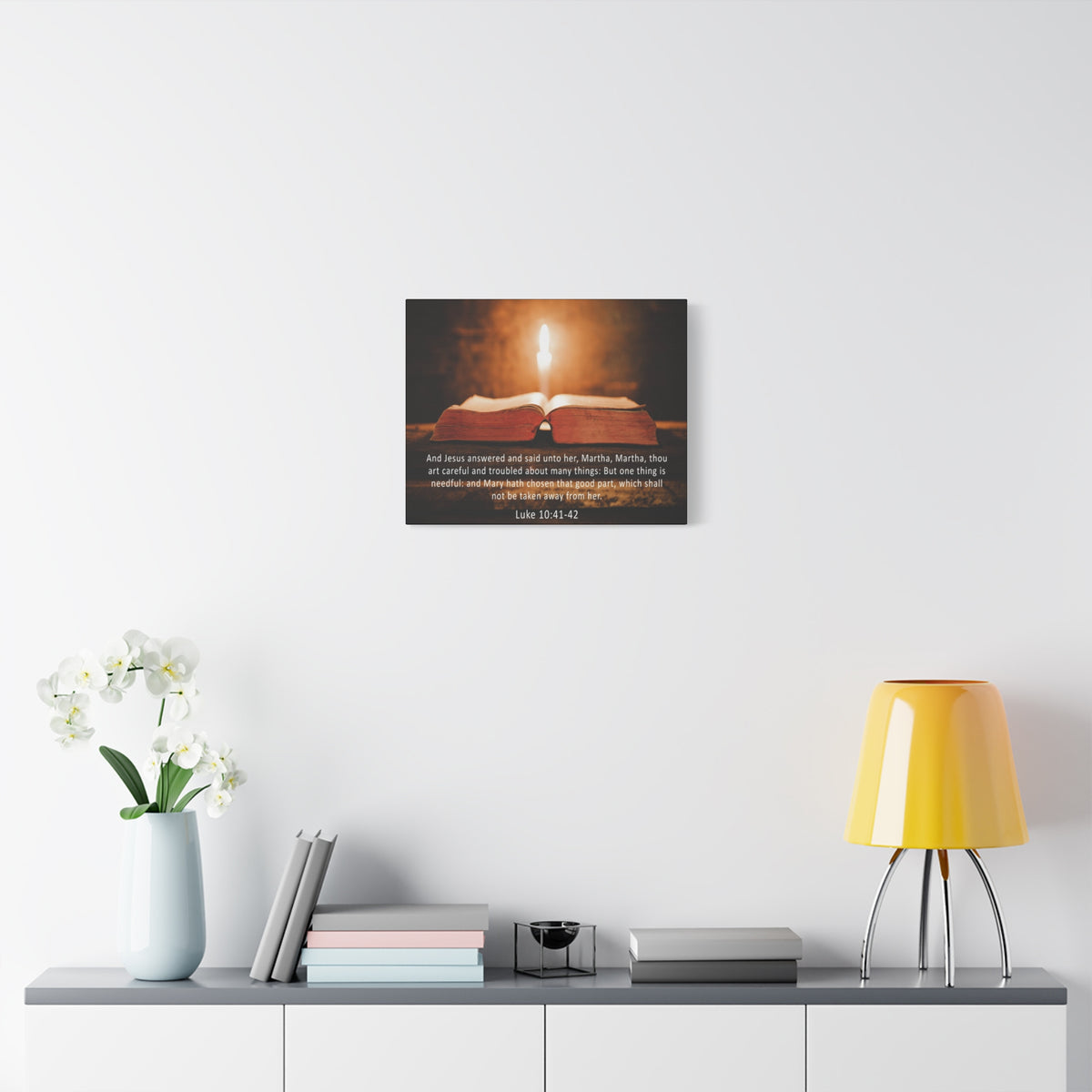 Scripture Walls Luke 10:41-42 Christian Wall Art Print Ready to Hang Unframed-Express Your Love Gifts