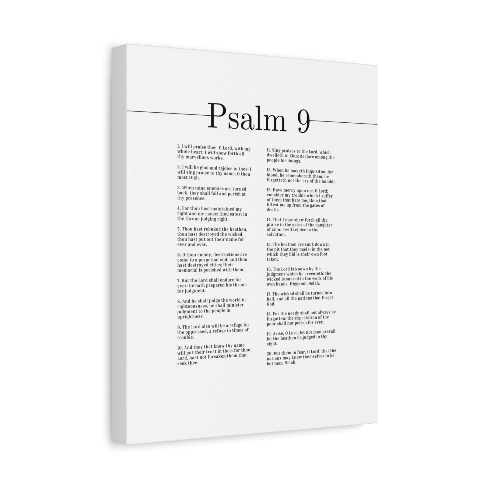 Scripture Canvas I Will Sing Praise To Thy Name Psalm 9 Christian Wall Art Bible Verse Print Ready to Hang-Express Your Love Gifts