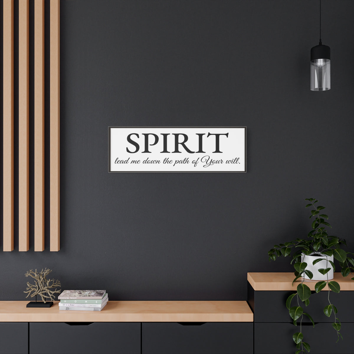 Scripture Walls Spirit Lead Me White Bible Verse Canvas Christian Wall Art Ready to Hang Unframed-Express Your Love Gifts