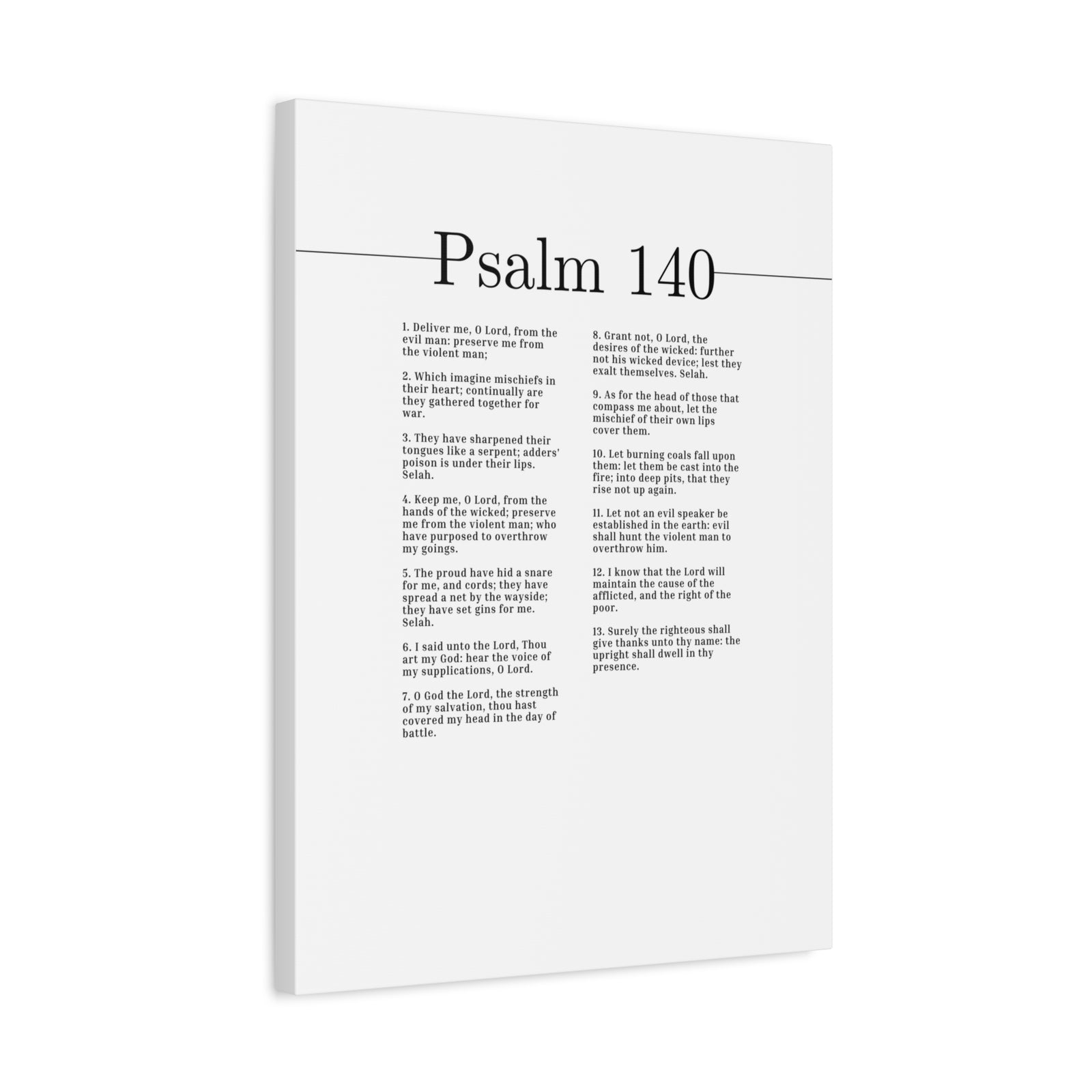 Scripture Canvas Keep Me, O Lord Psalm 140 Christian Wall Art Bible Verse Print Ready to Hang-Express Your Love Gifts