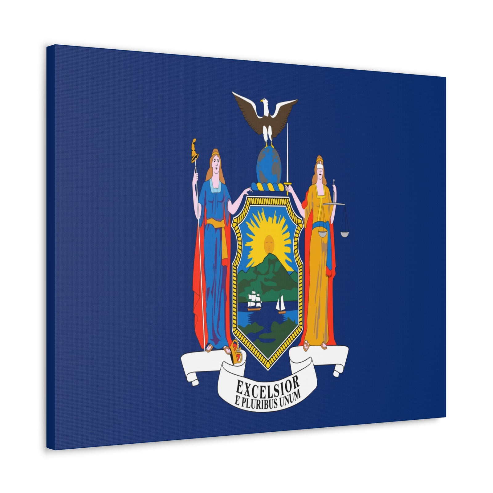 New York Stage Flag Canvas Vibrant Wall Art Unframed Home Decor-Express Your Love Gifts