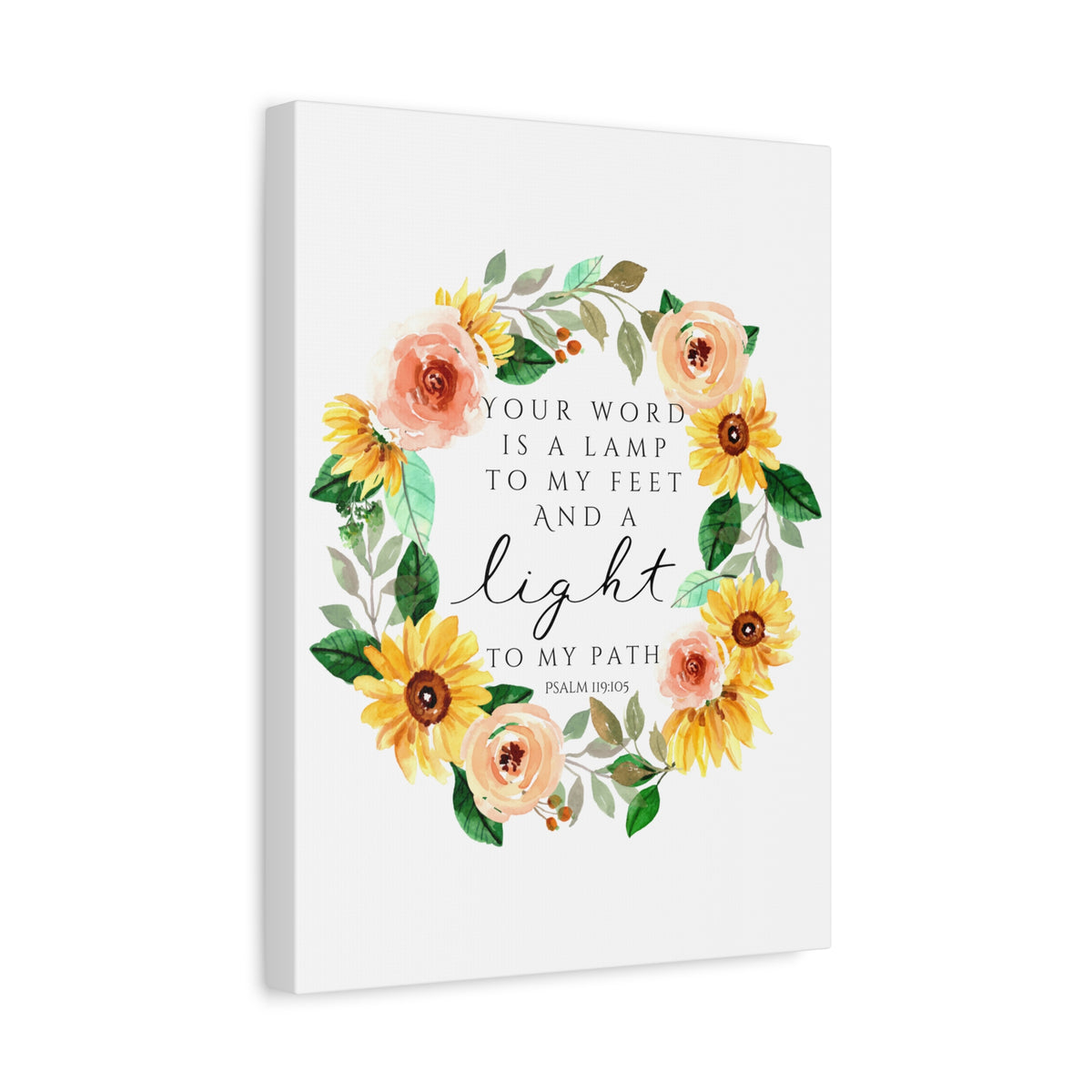 Scripture Walls Psalm 119:105 To My Path Bible Verse Canvas Christian Wall Art Ready to Hang Unframed-Express Your Love Gifts