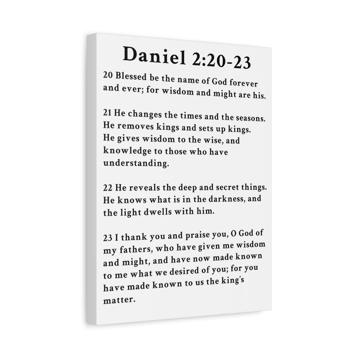 Scripture Walls Daniel 2:20-23 Daniel's Prayer of Praise Bible Verse Canvas Christian Wall Art Ready to Hang Unframed-Express Your Love Gifts