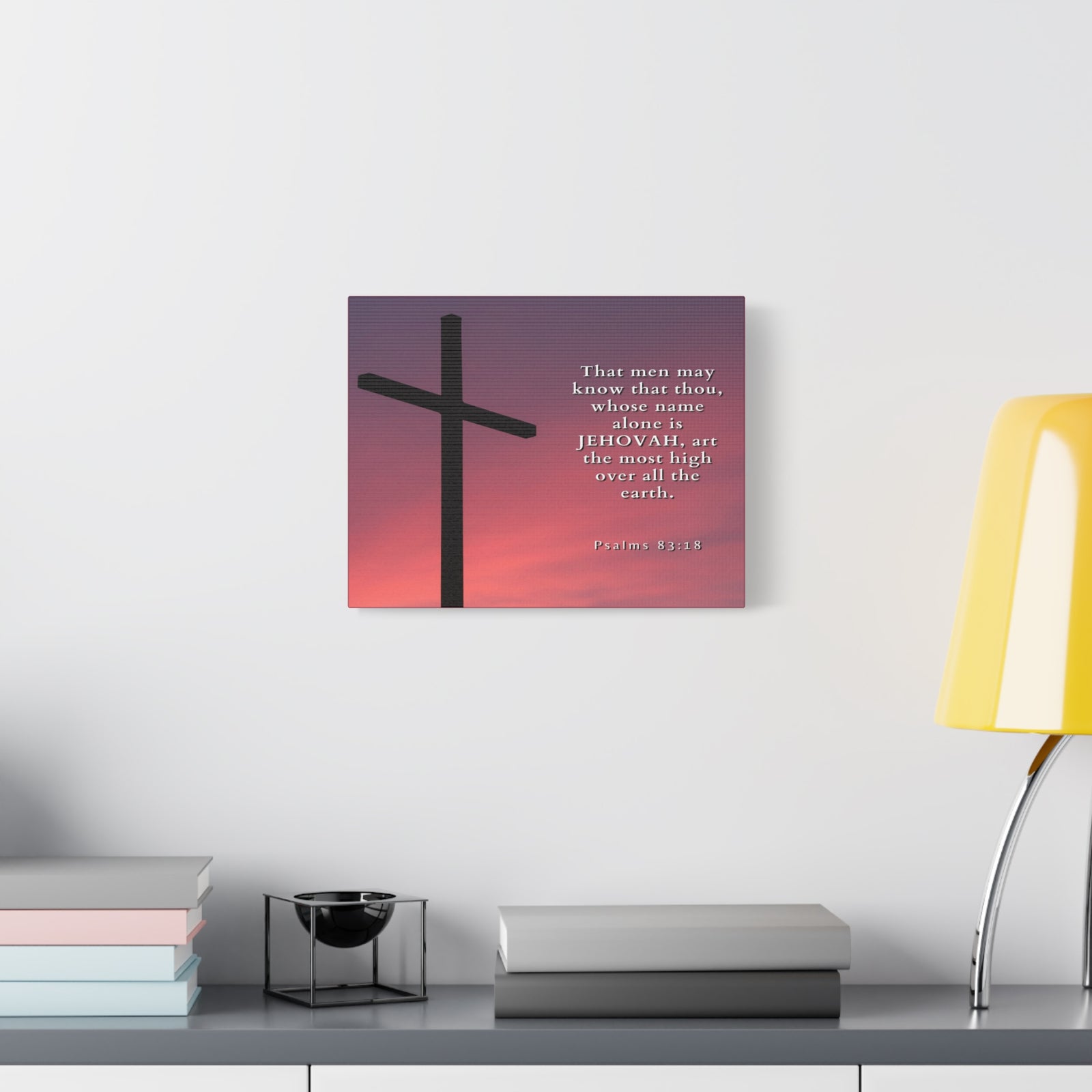 Scripture Canvas Most High Psalms 83:18 Christian Wall Art Bible Verse Print Ready to Hang-Express Your Love Gifts