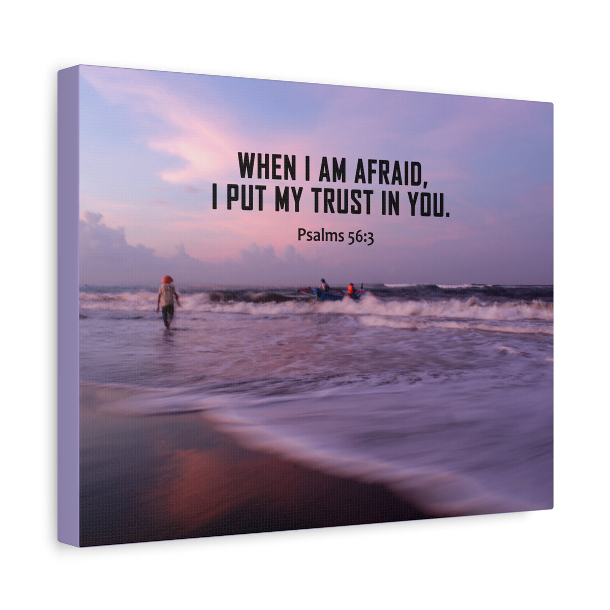 Scripture Canvas My Trust In You Psalm 56:3 Christian Wall Art Bible Verse Print Ready to Hang-Express Your Love Gifts