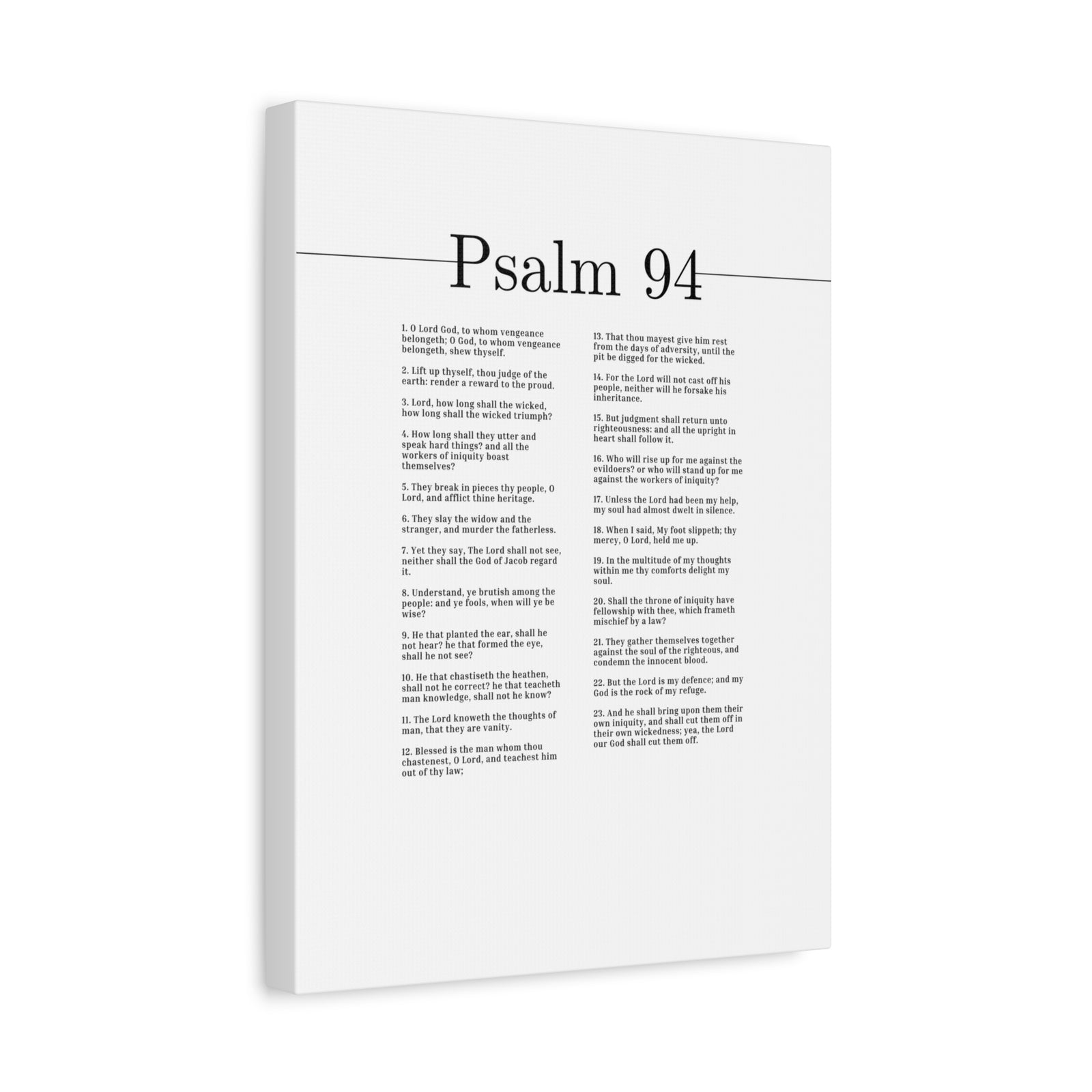 Scripture Canvas The Lord Our God Psalm 94 Christian Wall Art Bible Verse Print Ready to Hang-Express Your Love Gifts