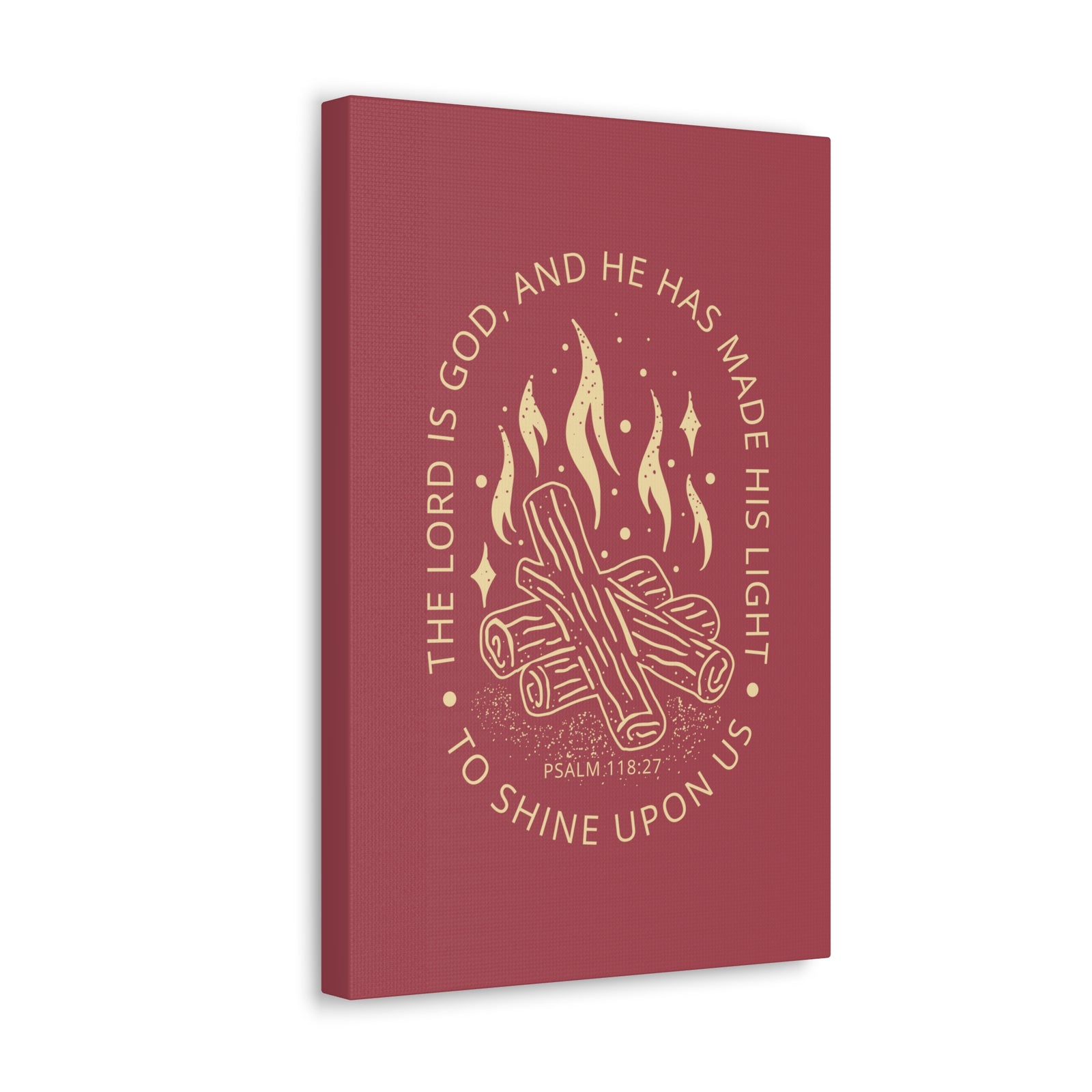 Scripture Canvas The Lord Is God Psalm 118:27 Christian Wall Art Bible Verse Print Ready To Hang-Express Your Love Gifts