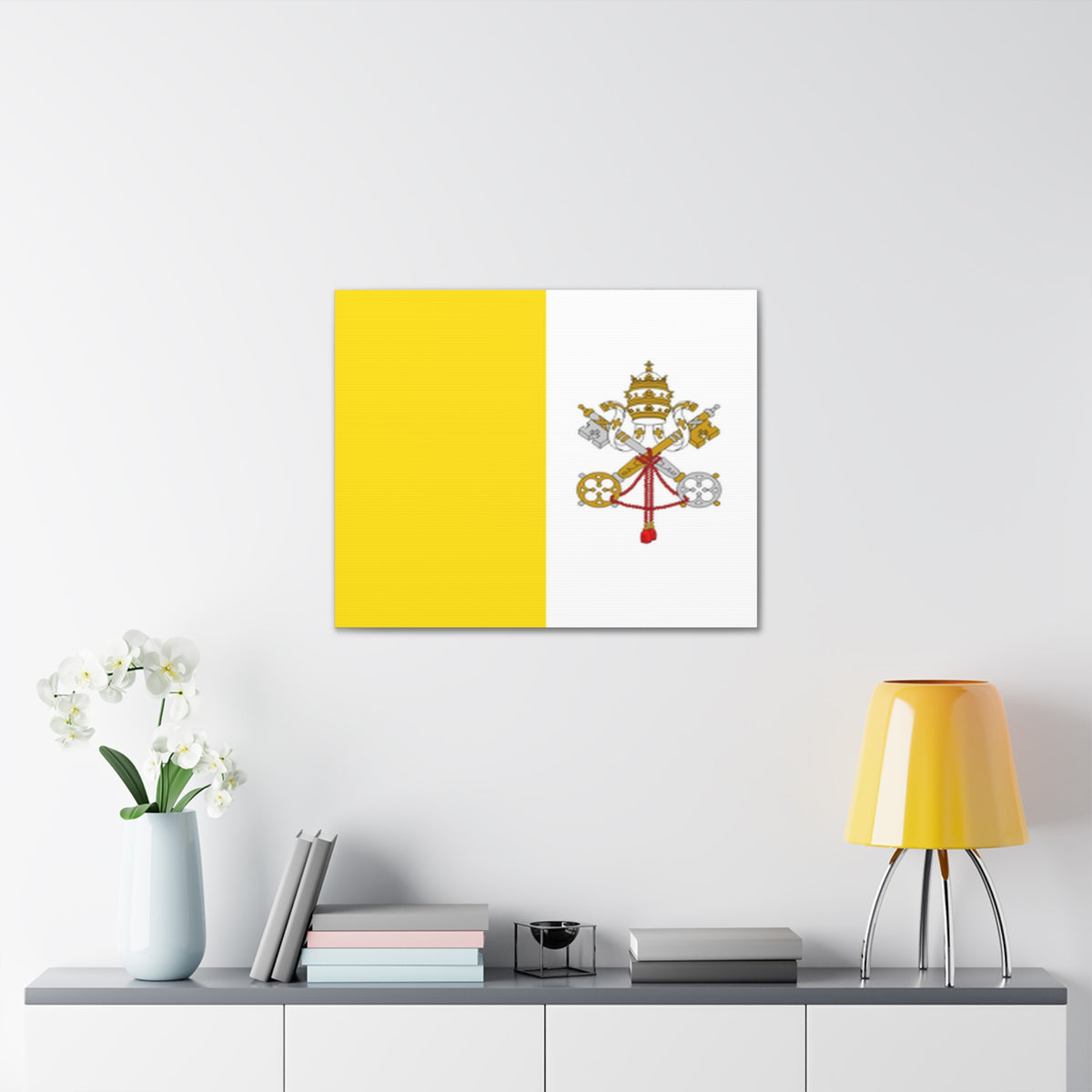 Vatican City Country Flag Canvas Vibrant Wall Art Unframed Home Decor-Express Your Love Gifts