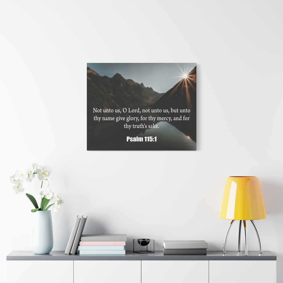Scripture Canvas Not Unto Us Isaiah 41:10 Christian Wall Art Bible Verse Print Ready to Hang-Express Your Love Gifts