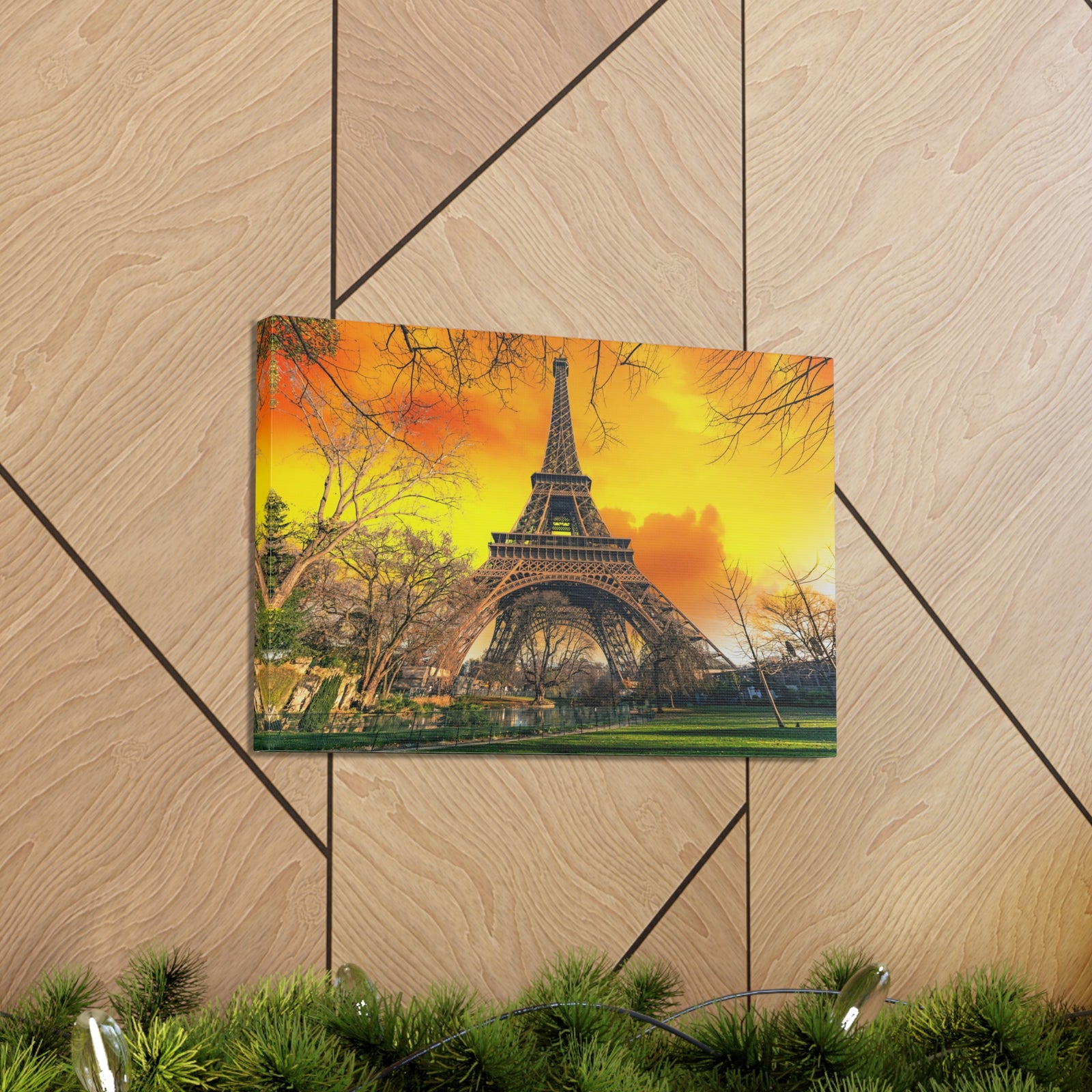 Fantastic View of Paris Eiffel Paris Eiffel Tower Couple France Canvas Artwork High-Quality Breathtaking French City for Home Decor Ready to Hang-Express Your Love Gifts