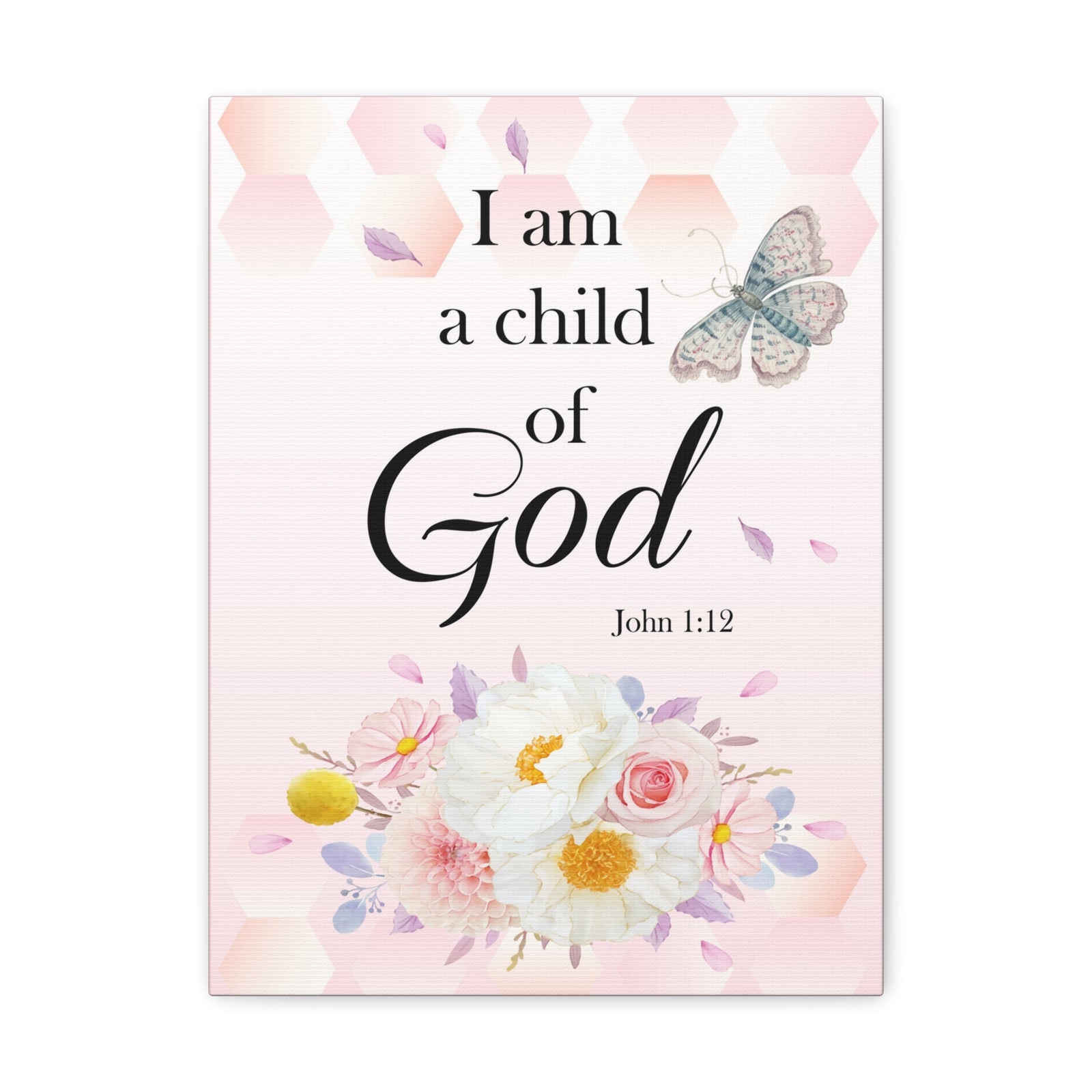 Scripture Walls Child Of God John 1:12 Bible Verse Canvas Christian Wall Art Ready to Hang-Express Your Love Gifts