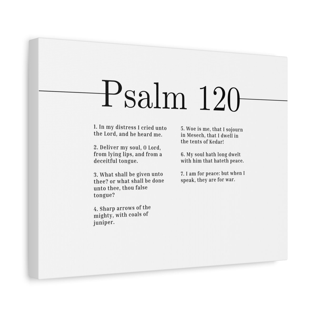 Scripture Canvas Deliver My Soul, O Lord Psalm 120 Christian Wall Art Bible Verse Print Ready to Hang-Express Your Love Gifts