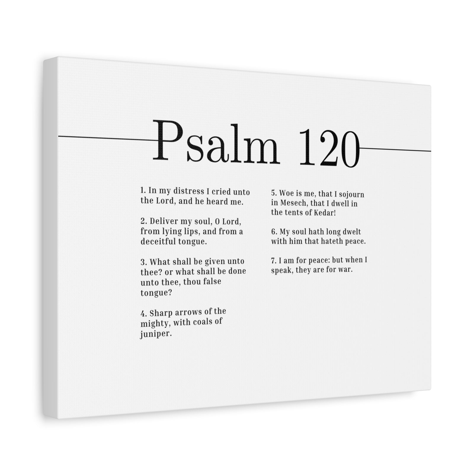 Scripture Canvas Deliver My Soul, O Lord Psalm 120 Christian Wall Art Bible Verse Print Ready to Hang-Express Your Love Gifts