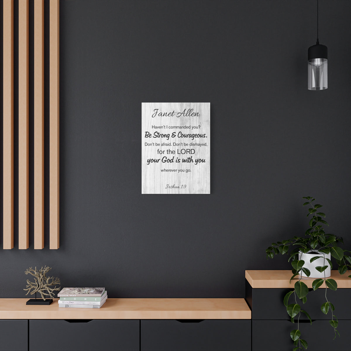 Scripture Walls Personalized Joshua 1:9 Bible Chapter Canvas Christian Wall Art Ready to Hang-Express Your Love Gifts