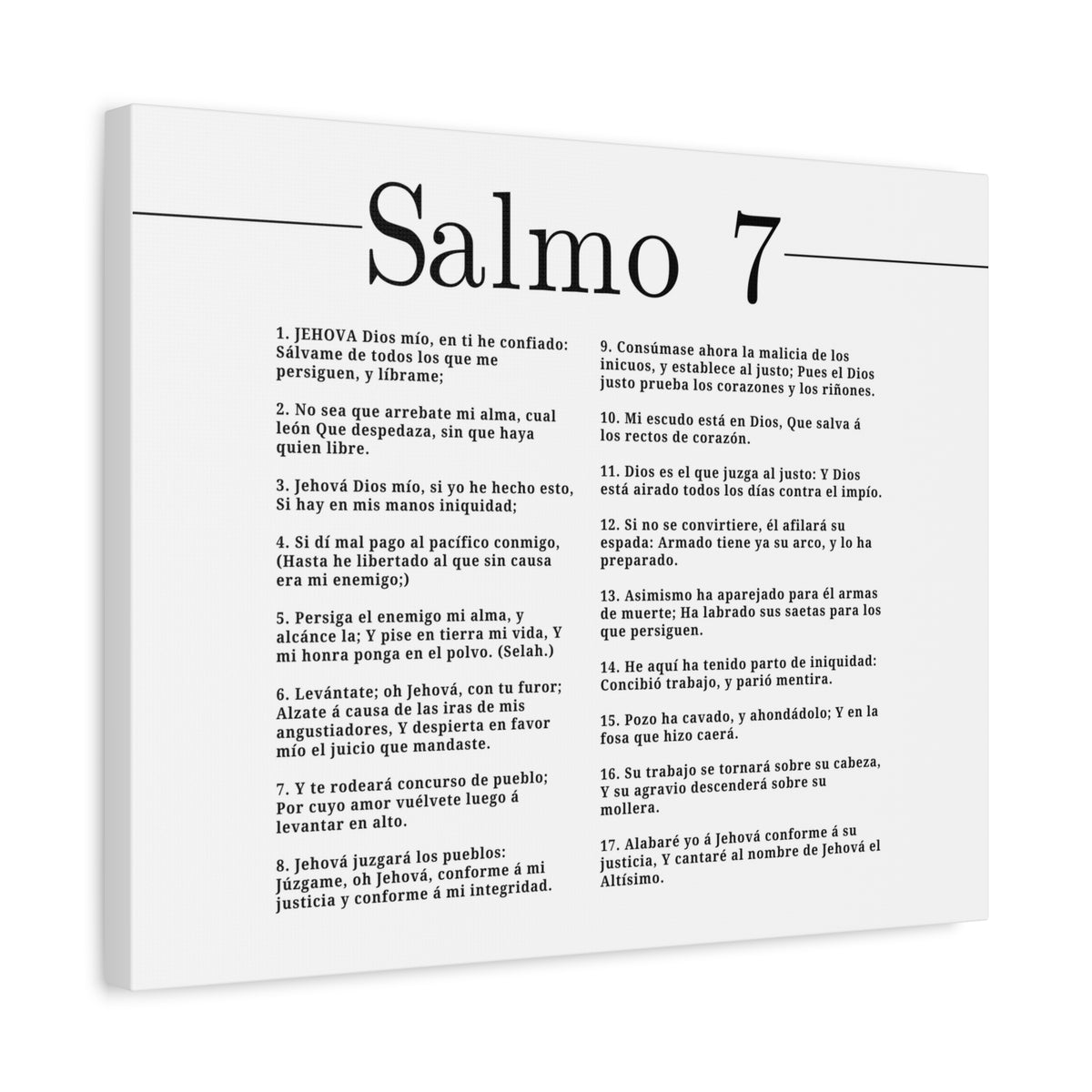 Salmo 7 Impresión De Arte Cristiano en la Pared Lista Para Colgar-Express Your Love Gifts