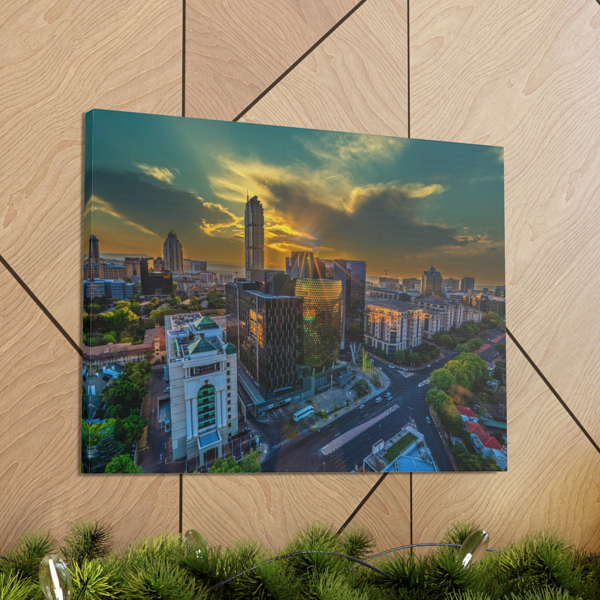 Johannesburg Daytime Skyline Canvas Artwork High-Quality Breathtaking Stunning Cityscape for Home Decor Ready to Hang-Express Your Love Gifts