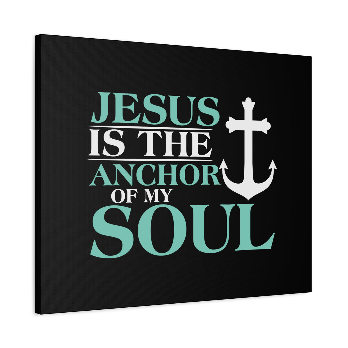 Scripture Canvas Anchor Of My Soul Psalm 119:81 Light Blue Christian Wall Art Bible Verse Print Ready to Hang-Express Your Love Gifts