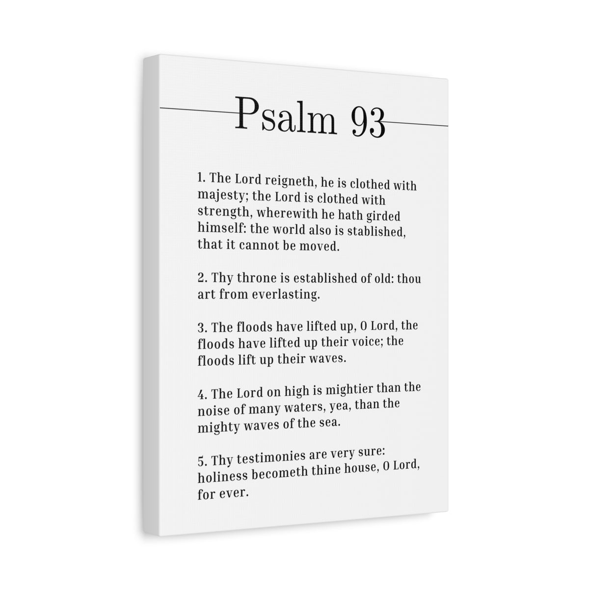 Scripture Canvas The Lord Is Clothed With Strength Psalm 93 Christian Wall Art Bible Verse Print Ready to Hang-Express Your Love Gifts