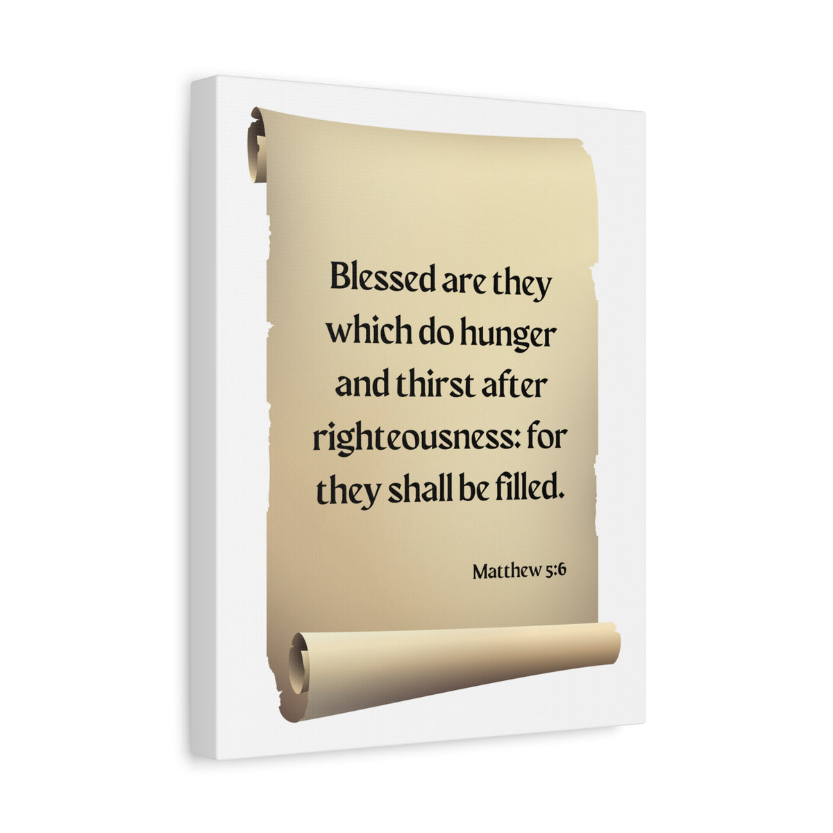 Scripture Walls Righteousness Matthew 5:6 Scroll Bible Verse Canvas Christian Wall Art Ready to Hang-Express Your Love Gifts