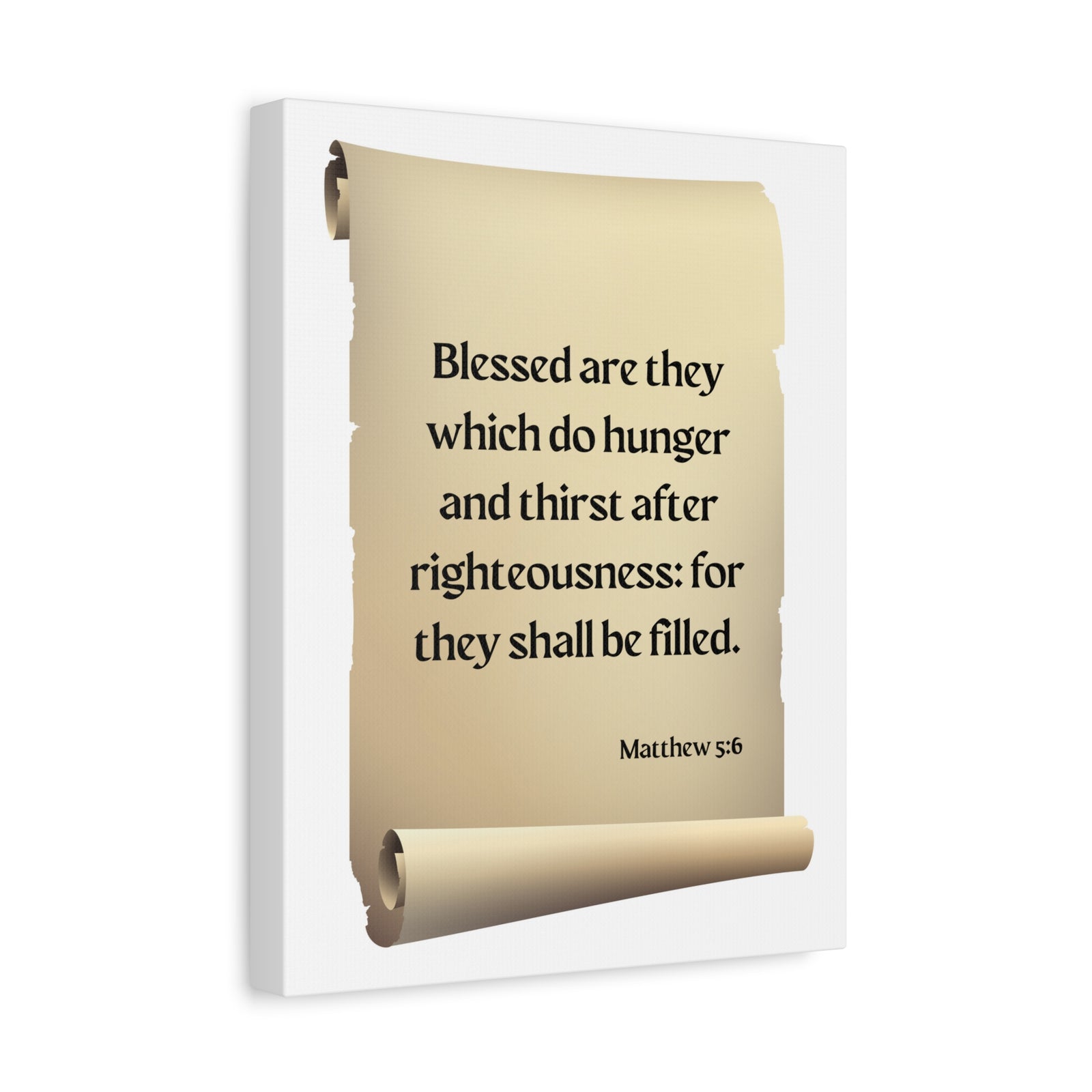 Scripture Walls Righteousness Matthew 5:6 Scroll Bible Verse Canvas Christian Wall Art Ready to Hang-Express Your Love Gifts