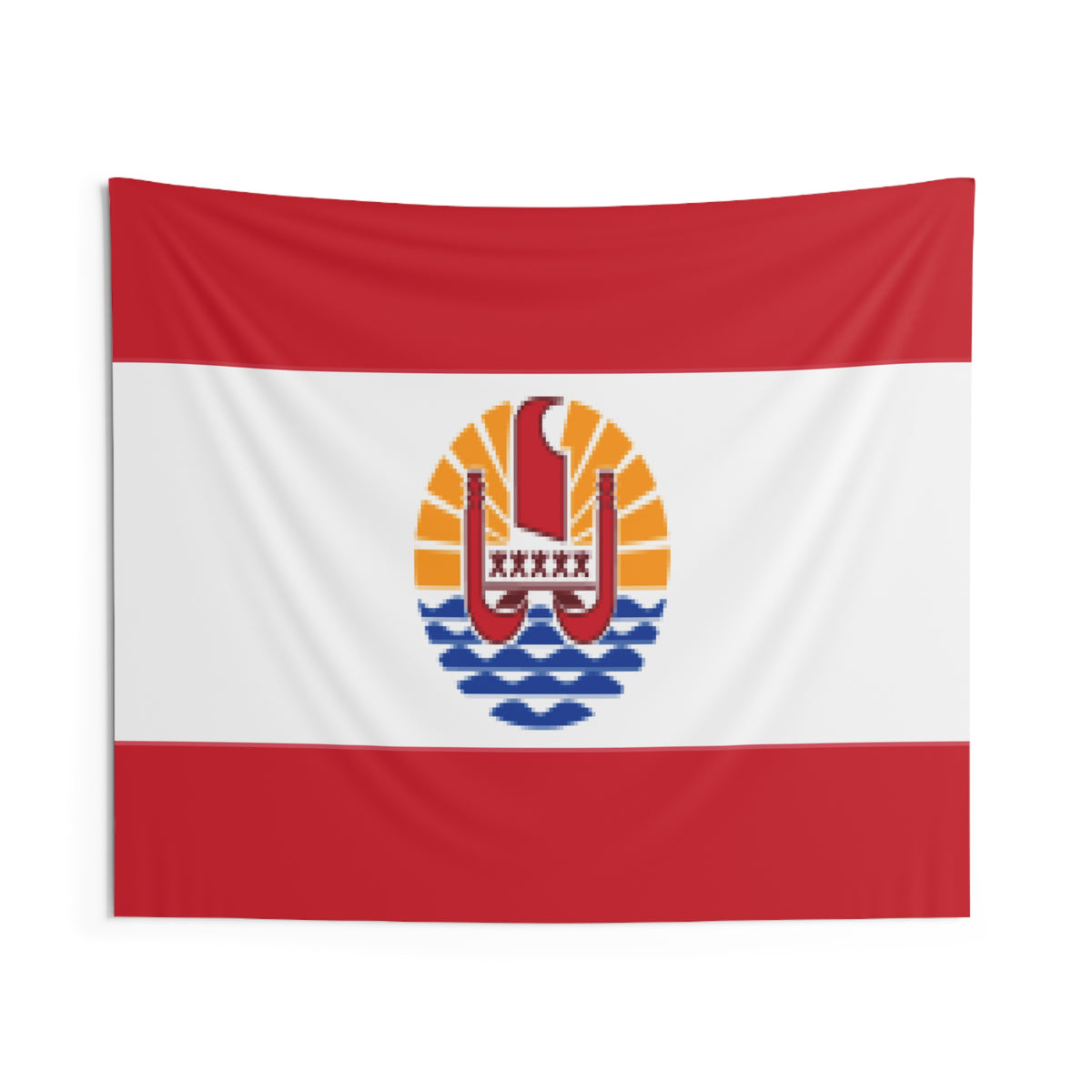 French Polynesia Country Flag Wall Hanging Tapestry-Express Your Love Gifts