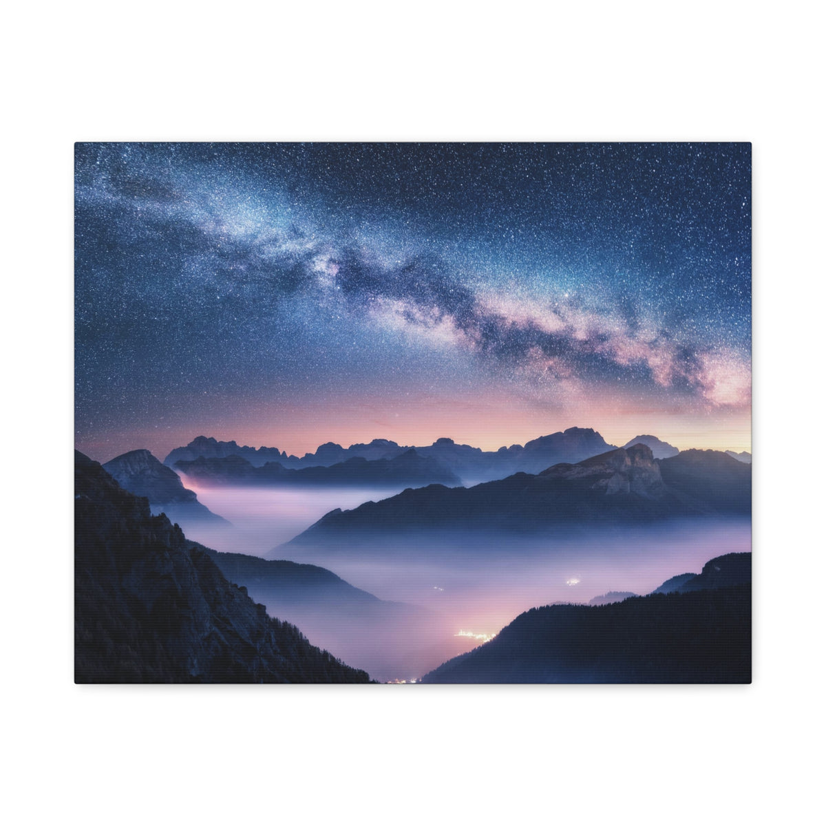 Nature Wilderness Night Sky Photography Canvas Wall Art for Home Decor Ready-to-Hang-Express Your Love Gifts