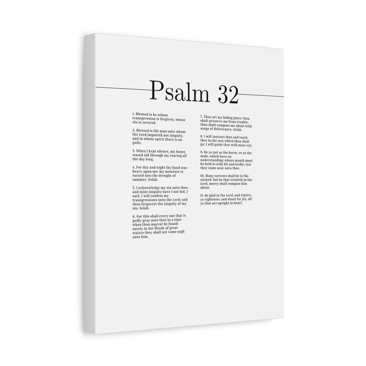 Scripture Canvas Be Glad In The Lord Psalm 32 Christian Wall Art Bible Verse Print Ready to Hang-Express Your Love Gifts