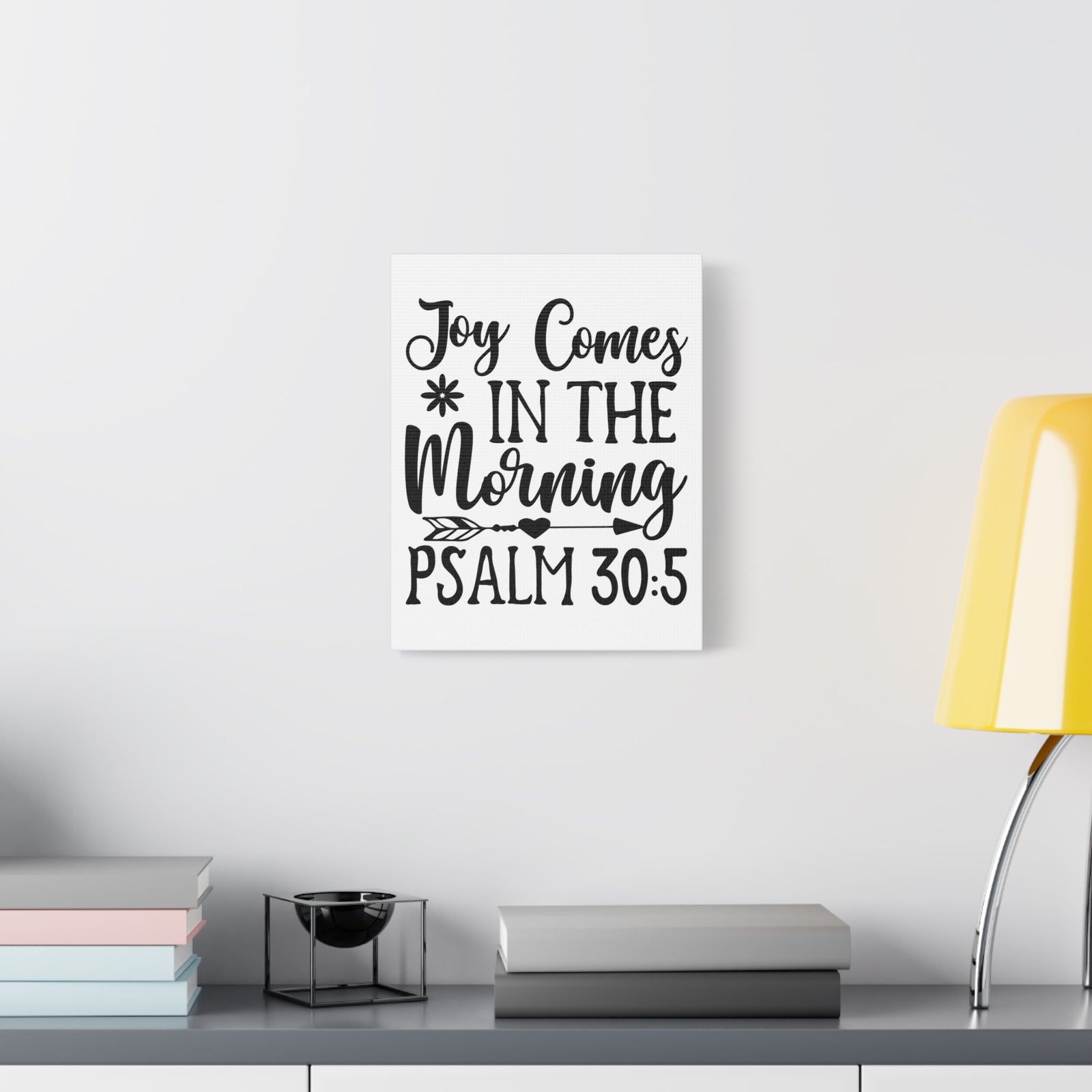 Scripture Walls In The Morning Psalm 30:5 Bible Verse Canvas Christian Wall Art Ready to Hang-Express Your Love Gifts