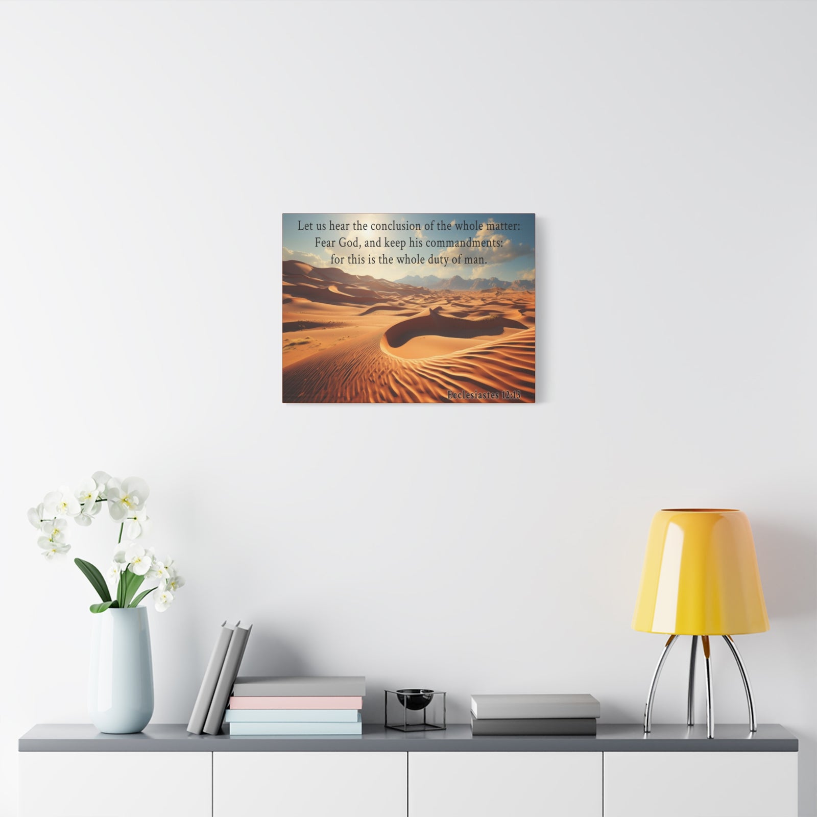 Scripture Walls Ecclesiastes 12:13 Desert Bible Verse Canvas Christian Wall Art Ready to Hang Unframed-Express Your Love Gifts