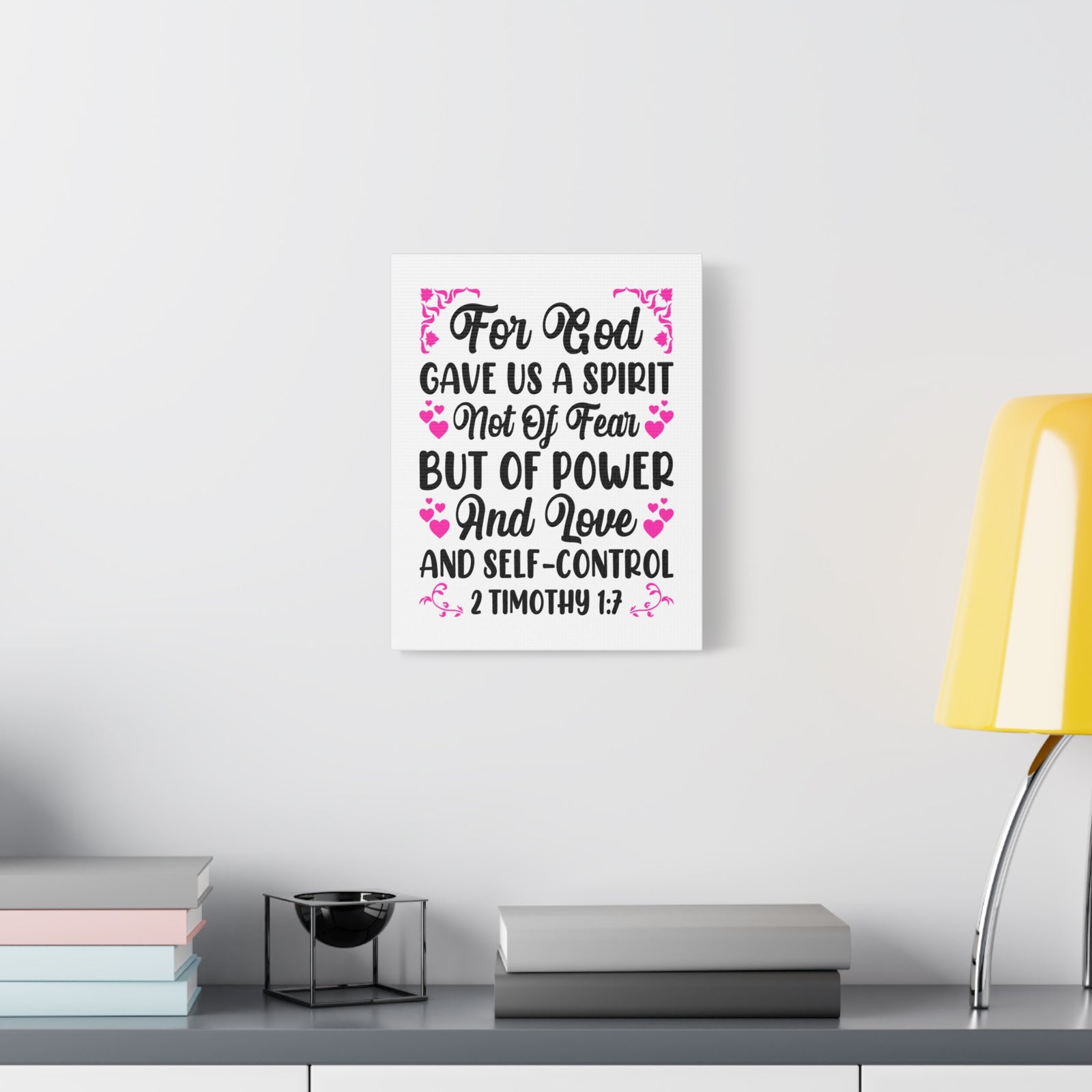 Scripture Canvas Gave Us A Spirit 2 Timothy 1:7 Christian Wall Art Bible Verse Print Ready to Hang-Express Your Love Gifts