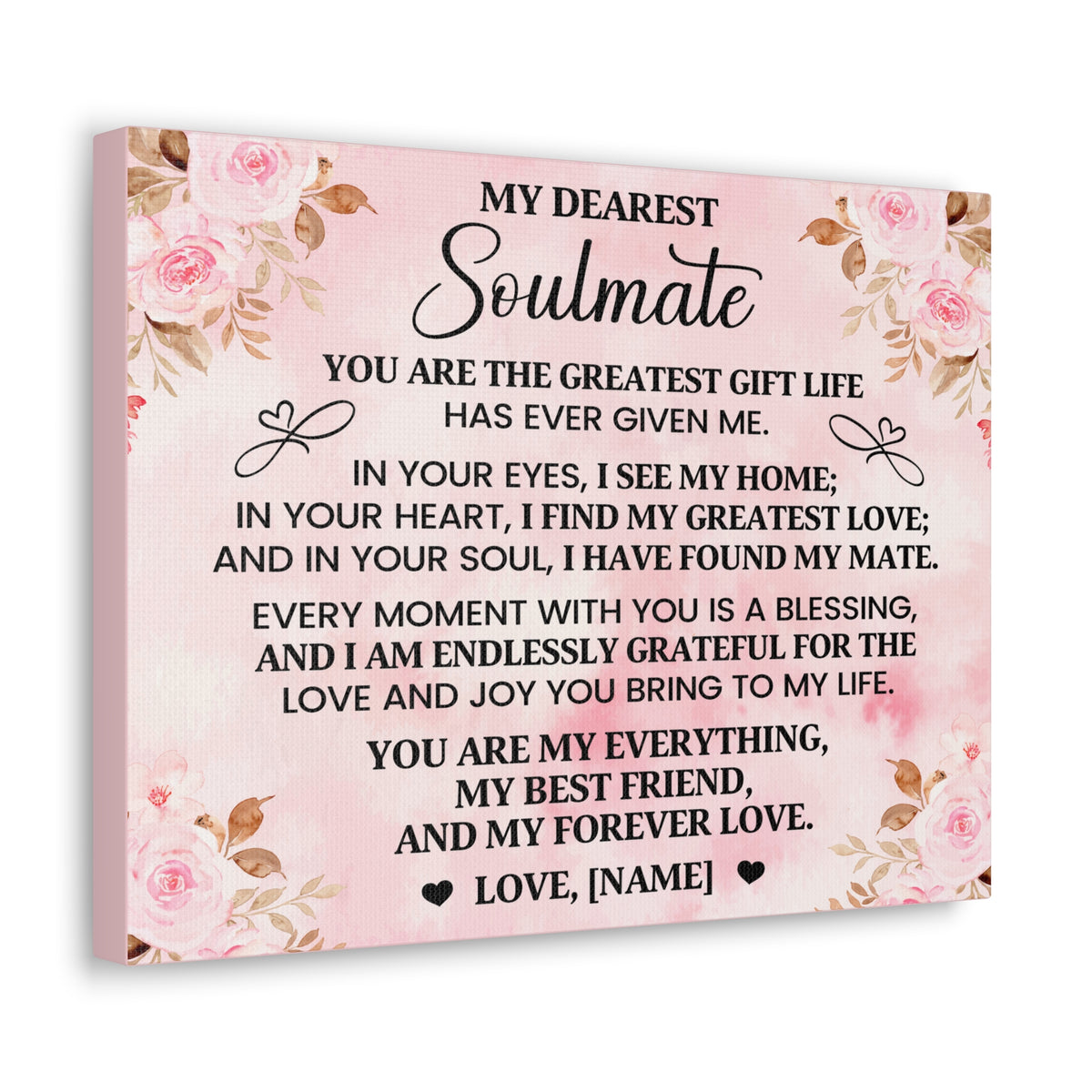 Personalized You Are The Greatest Gift Romantic Inspirational Print Ready to Hang Artwork Unframed-Express Your Love Gifts