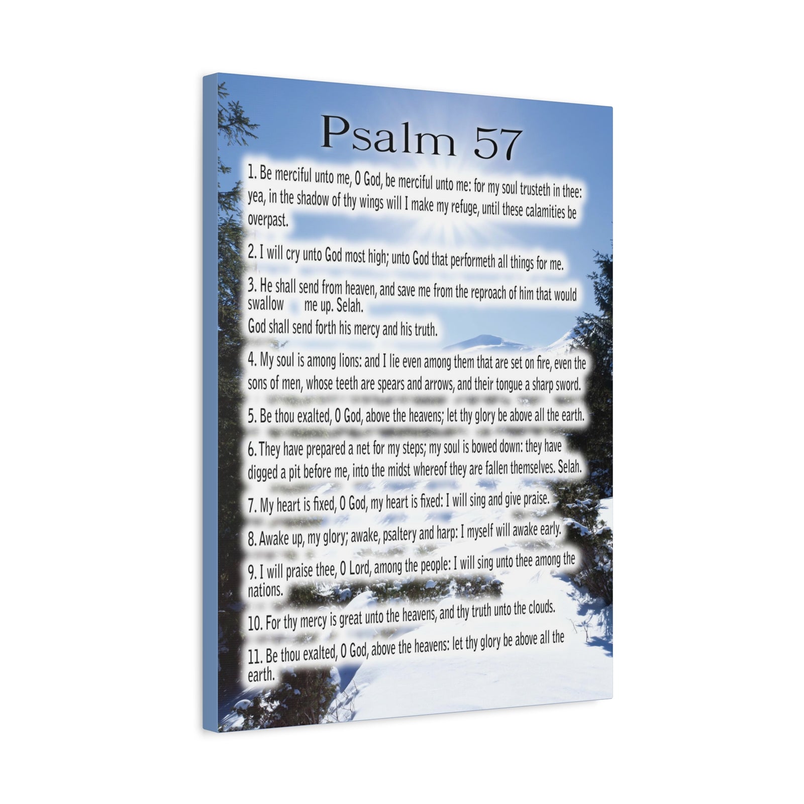 Scripture Walls Saved By Your Mercy Psalm 57:1 Christian Wall Art Print Ready to Hang-Express Your Love Gifts