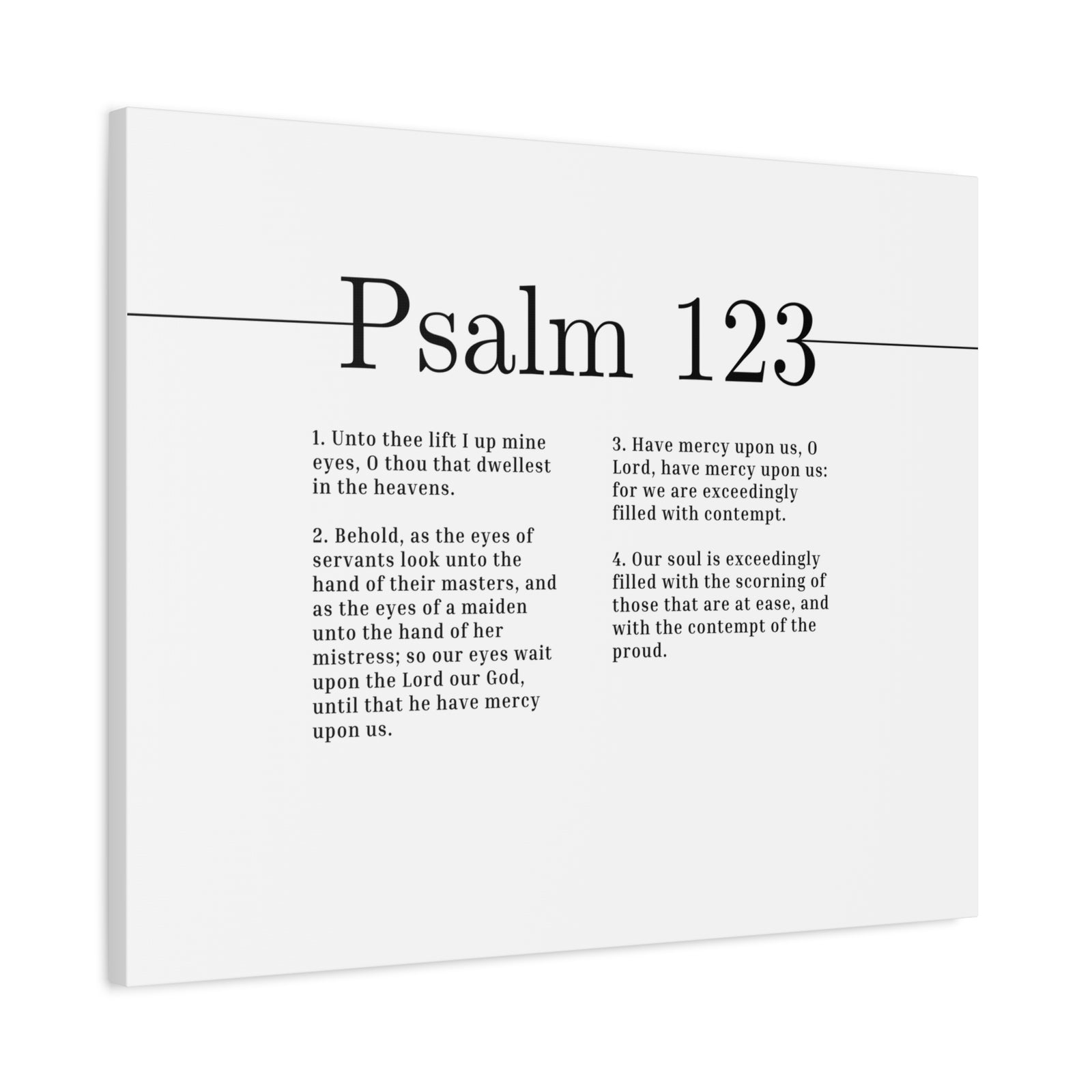 Scripture Canvas The Lord Our God Psalm 123 Christian Wall Art Bible Verse Print Ready to Hang-Express Your Love Gifts