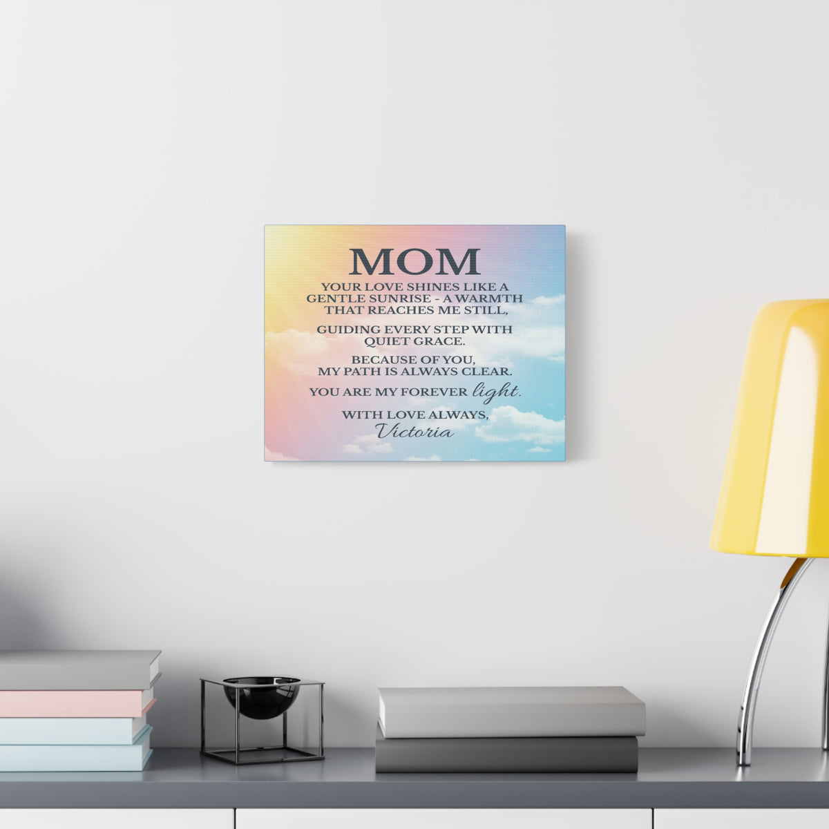 Personalized To Mom Your Love Lights My WayCustom Canvas Wall Art-Express Your Love Gifts