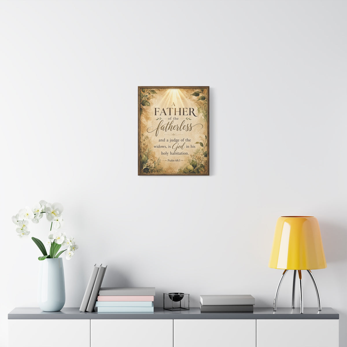 Scripture Walls Psalm 68:5 Dark Widows Advocate Christian Wall Art Print Ready to Hang Unframed-Express Your Love Gifts